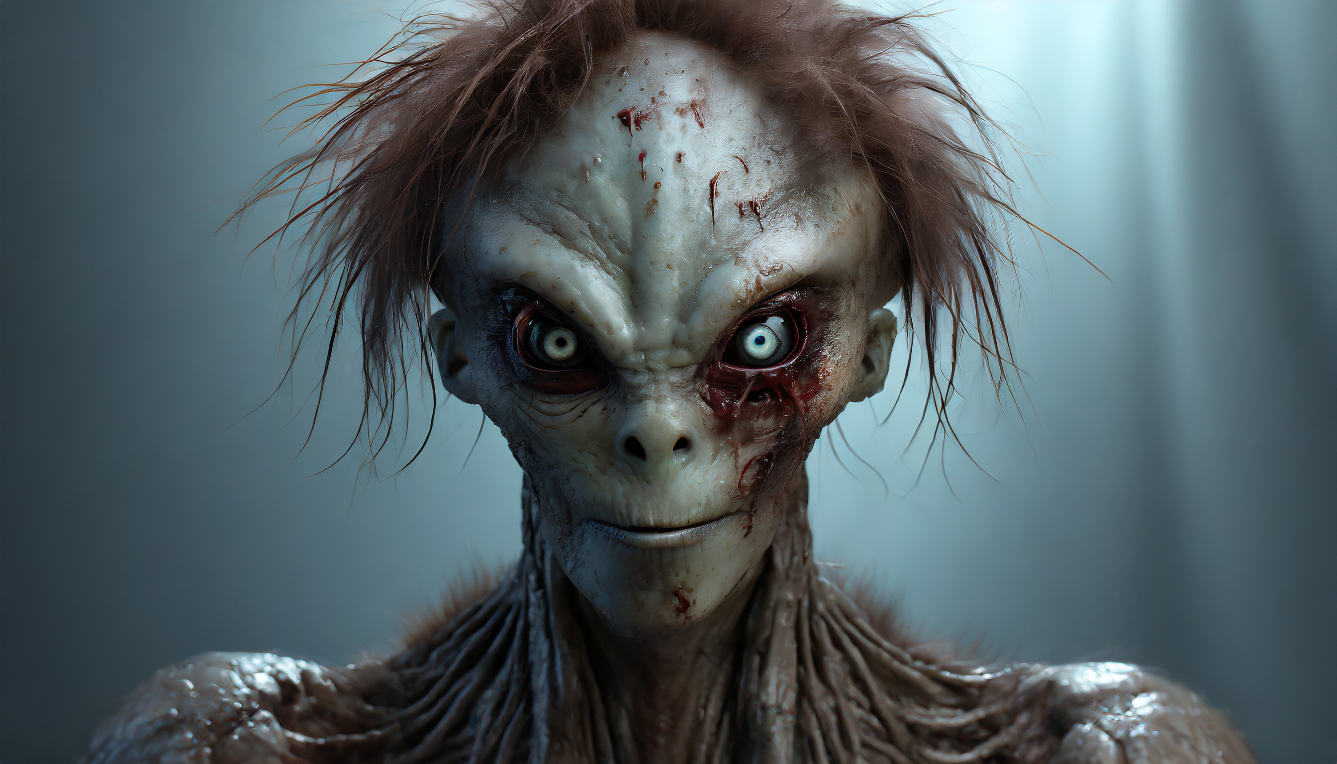 Firefly a wet alien robot monster zombie with hair blood 81088