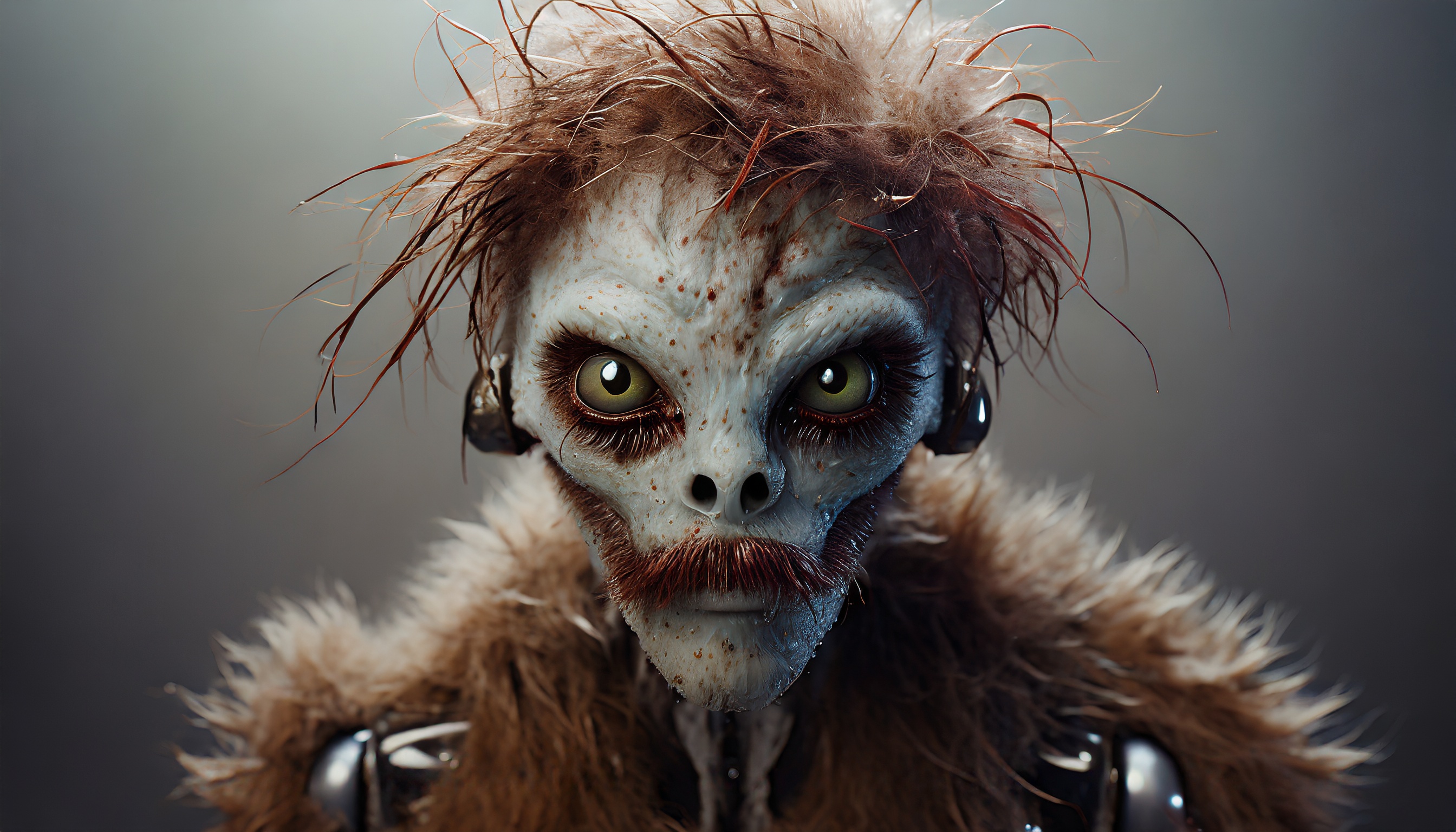 Firefly a wet alien robot monster zombie with hair blood and a mustache 75116