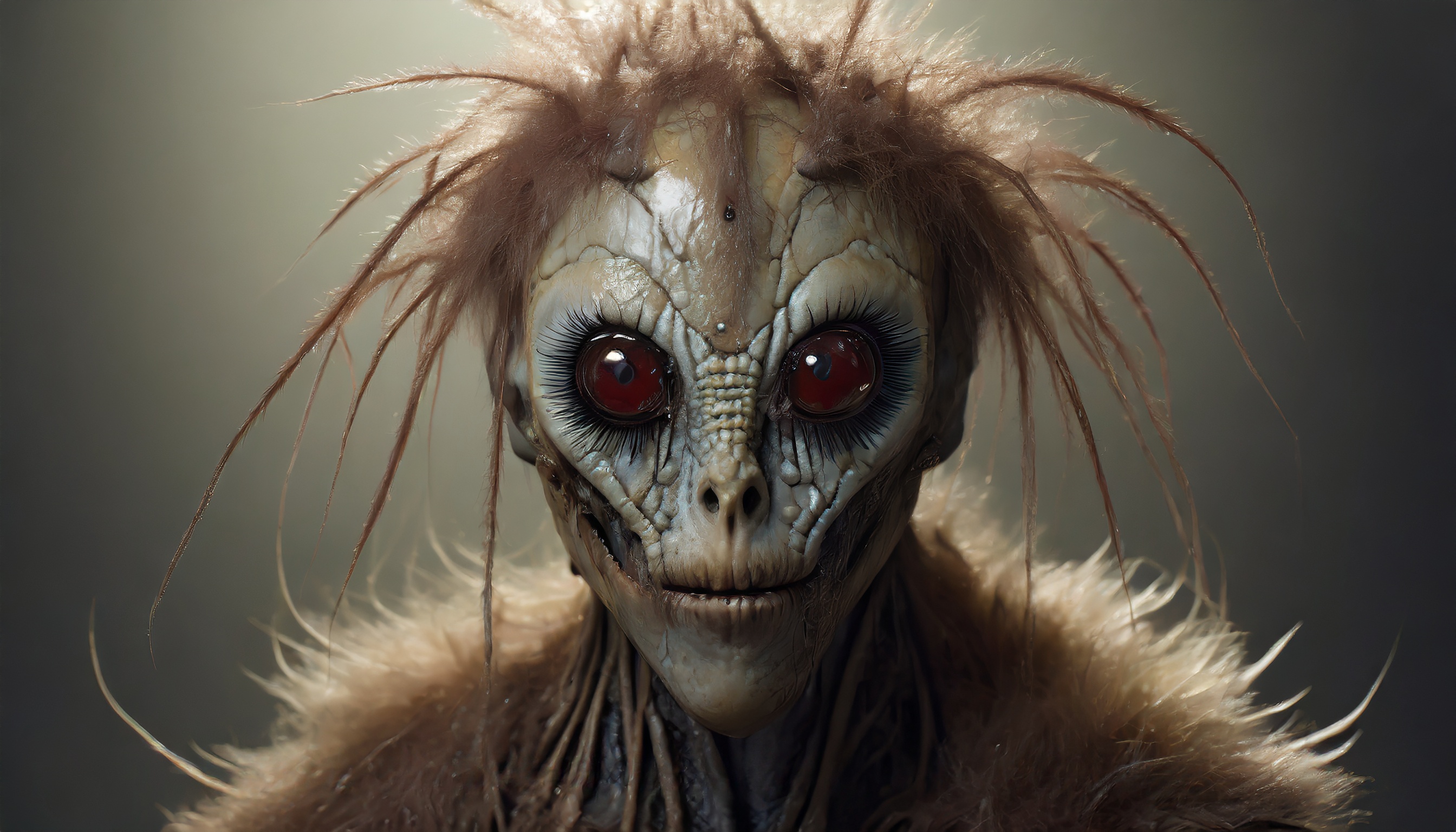 Firefly a wet alien robot monster zombie with spider snake hair blood eyes 87692