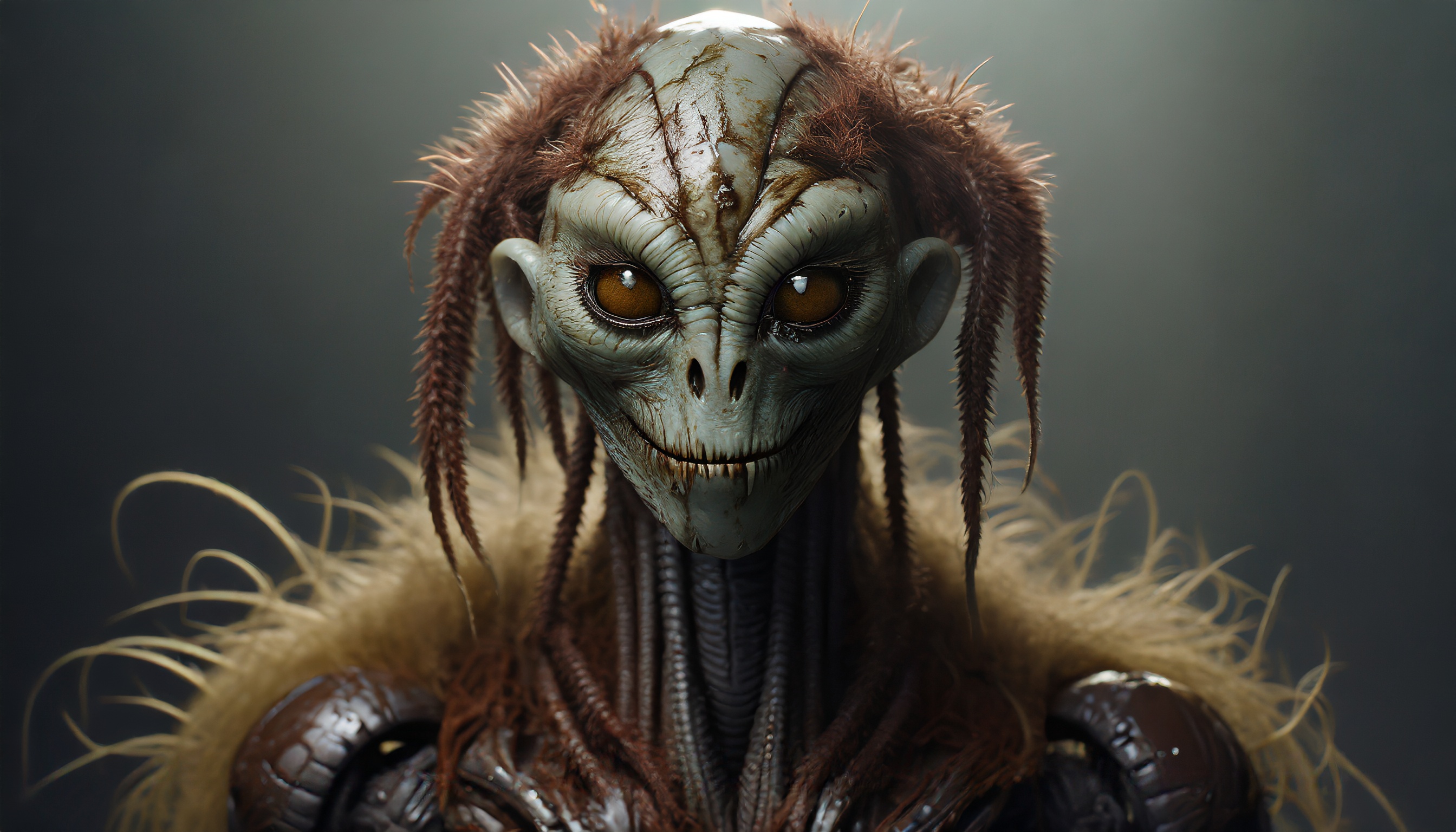 Firefly a wet alien robot monster zombie with worm spider snake hair blood 19120