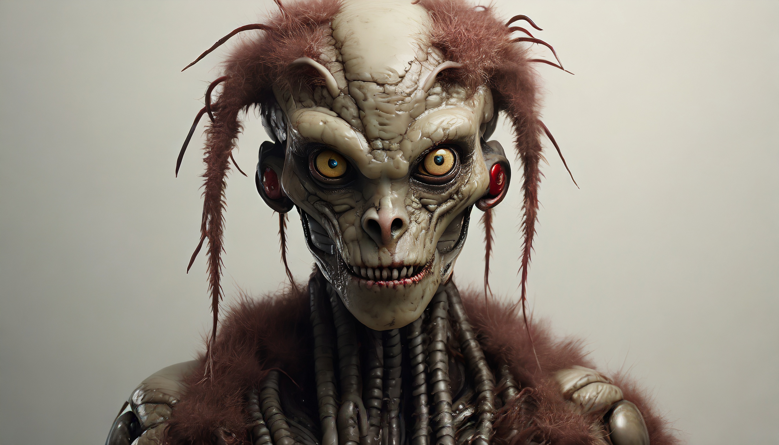 Firefly a wet alien robot monster zombie with worm spider snake hair blood 59895