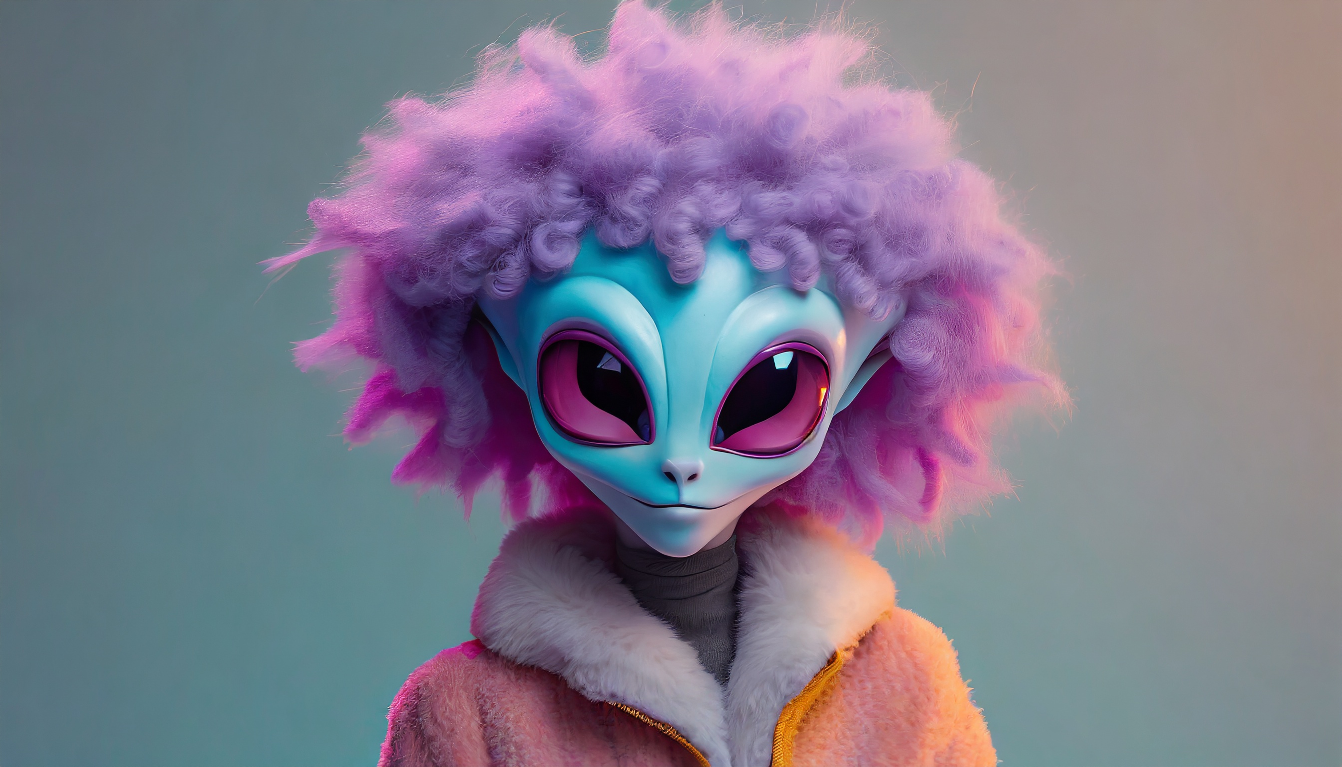 Firefly alien mignon avec des cheveux bouclé 99371