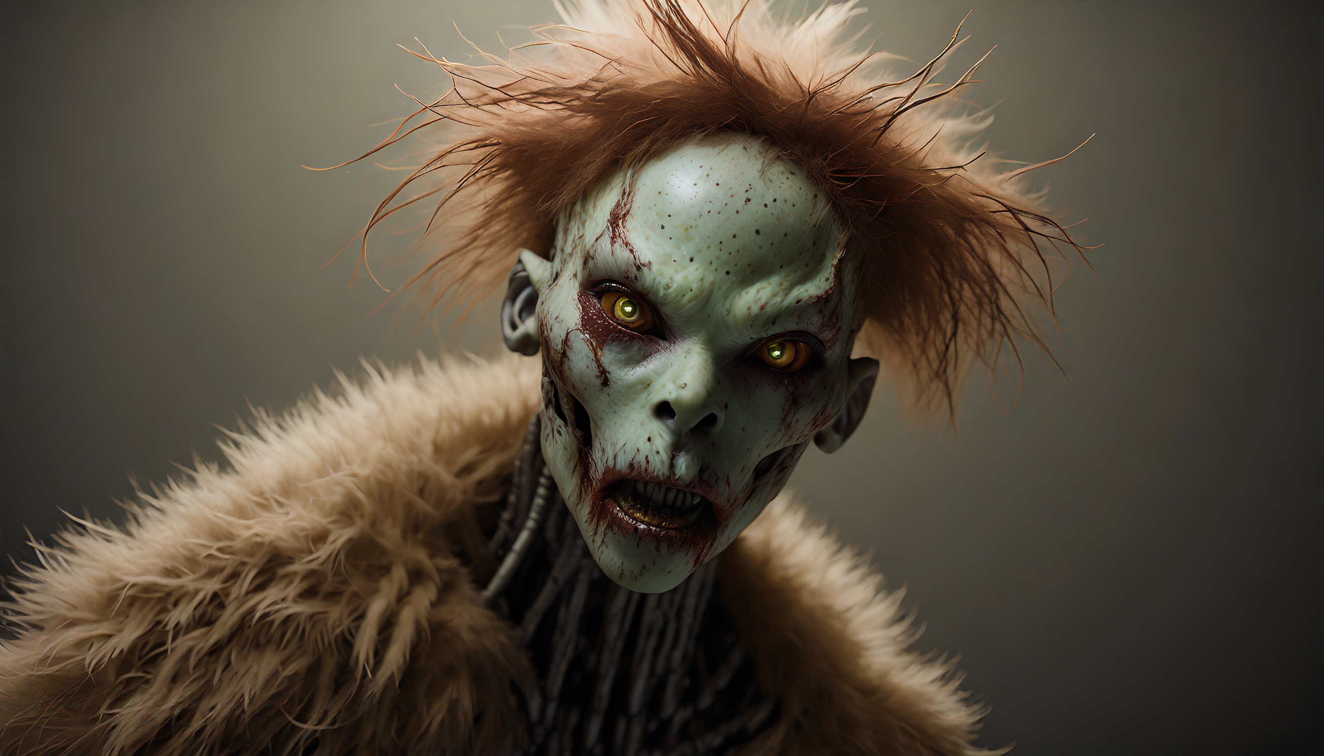 Firefly alien robot monster zombie with hair blood water 32556