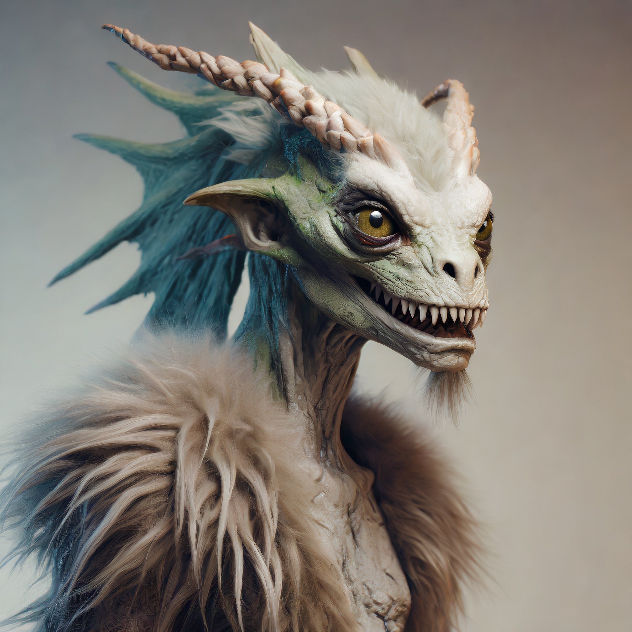 Firefly alien zombie avec tete de dragon et cheveux 49486