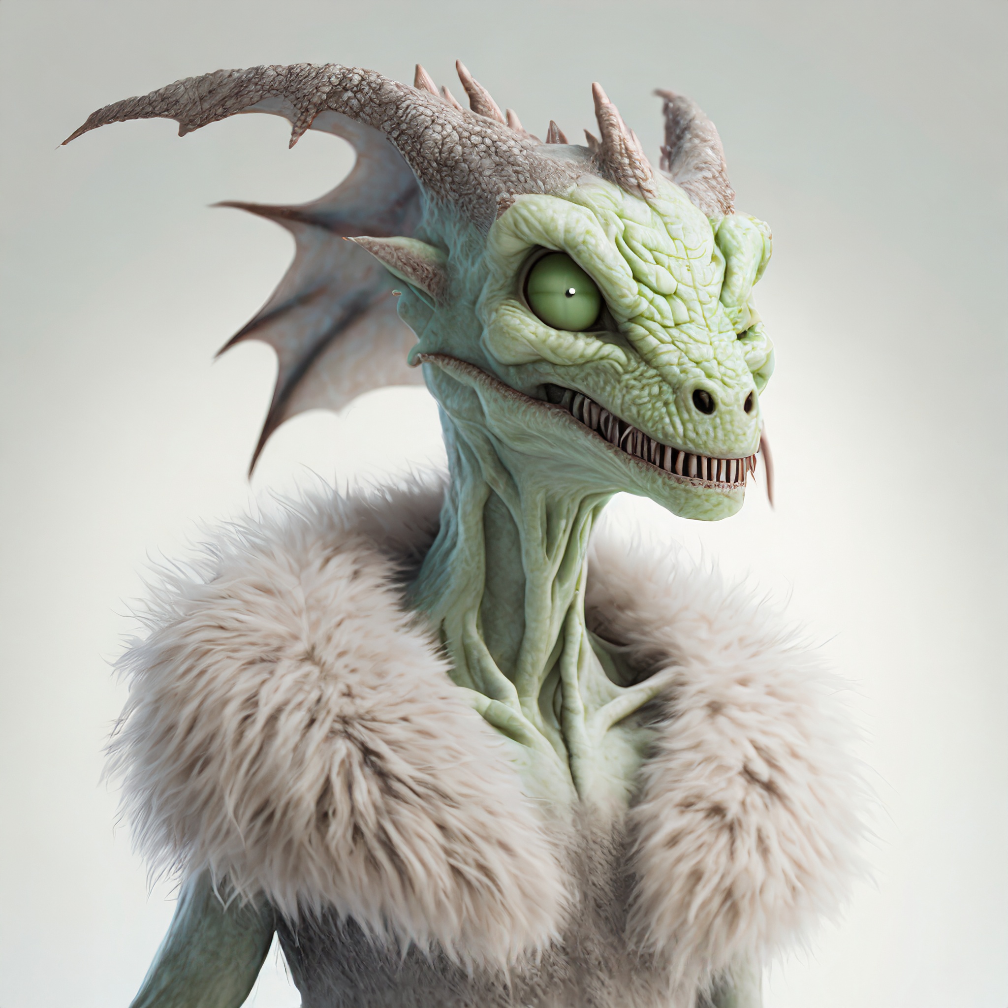 Firefly alien zombie avec tete de dragon et cheveux 89899