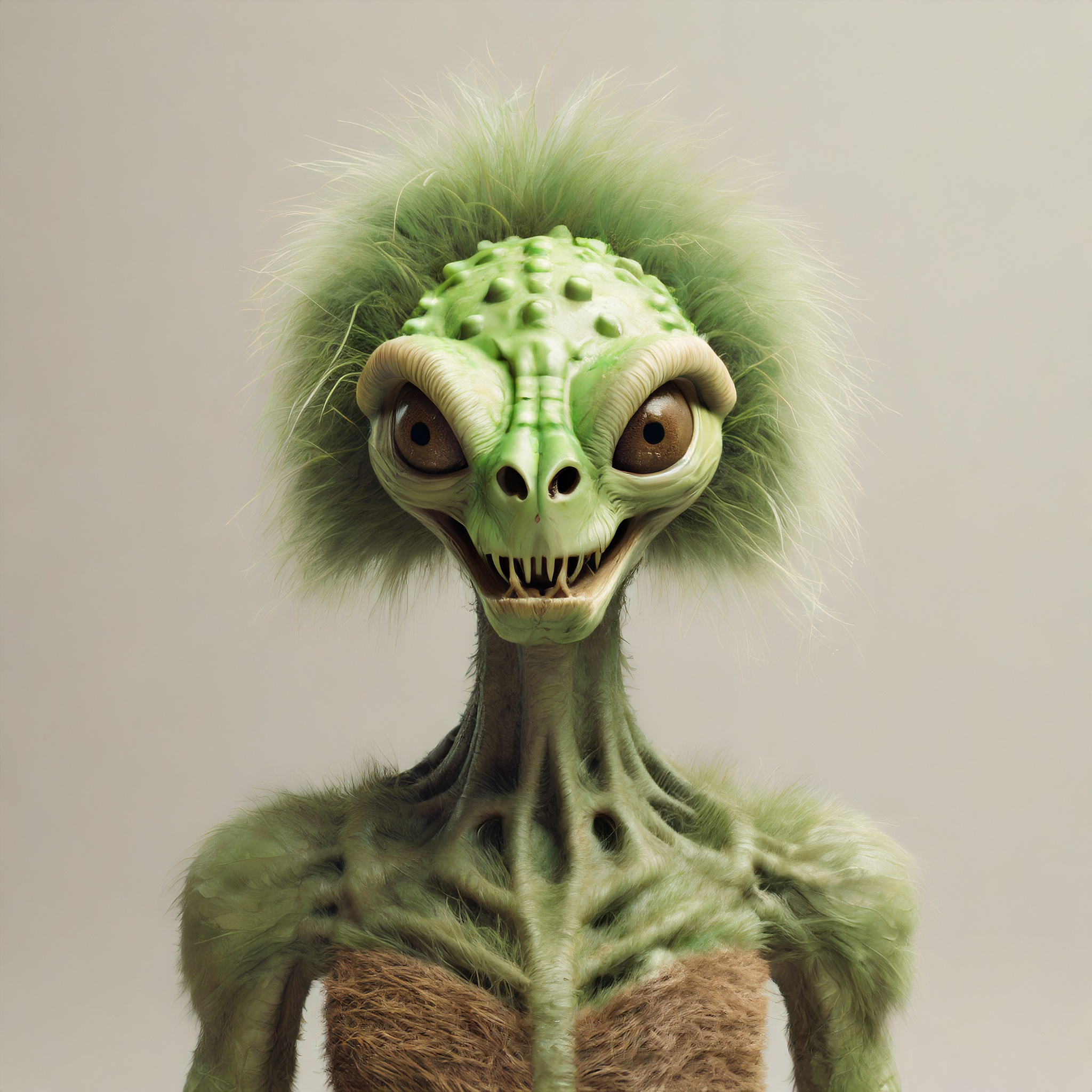 Firefly alien zombie avec tete de tortue et cheveux 16591