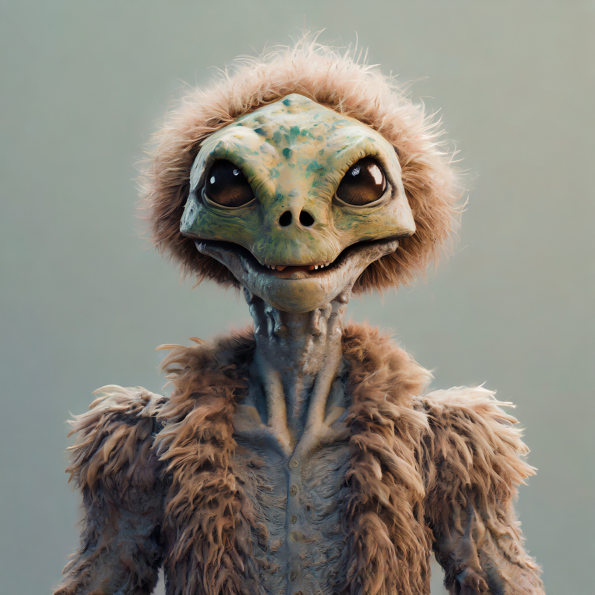 Firefly alien zombie avec tete de tortue et cheveux 18215