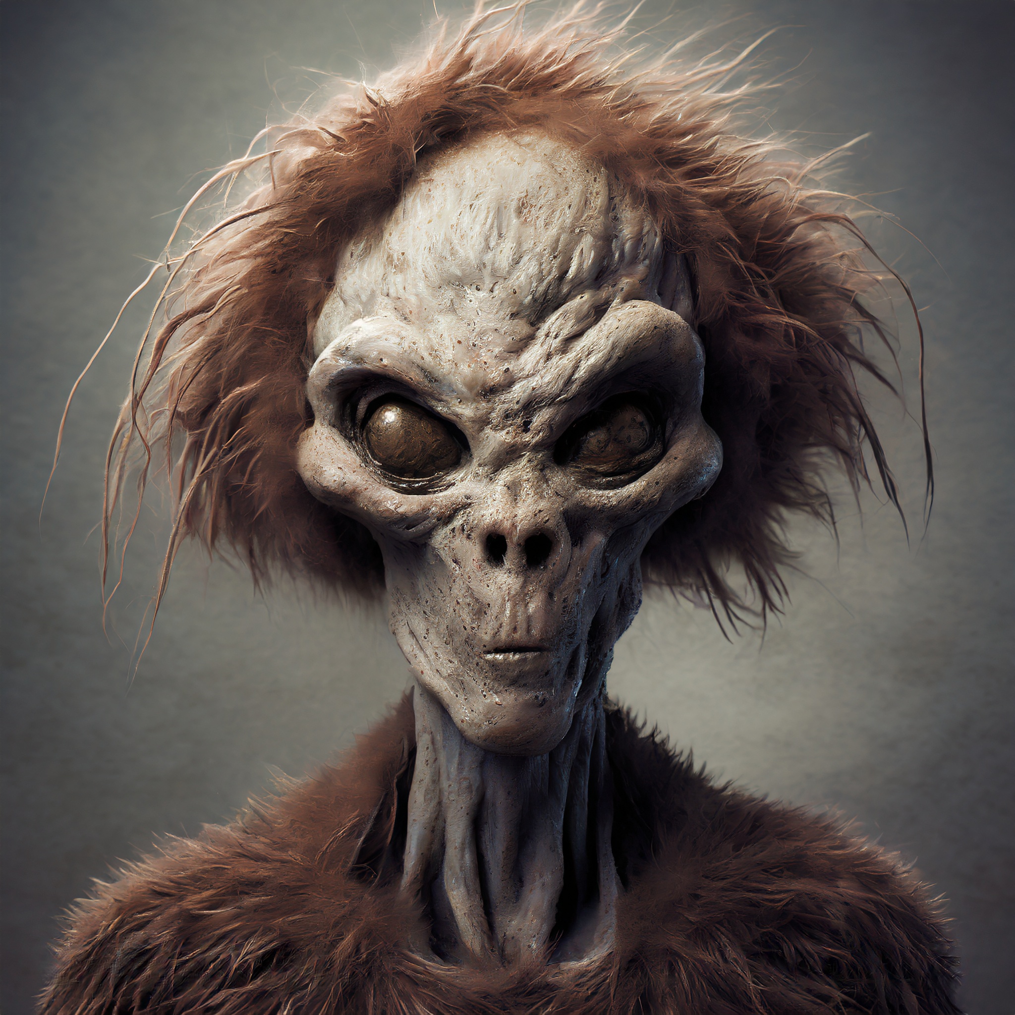 Firefly alien zombie avec tete de yenne et cheveux 5911