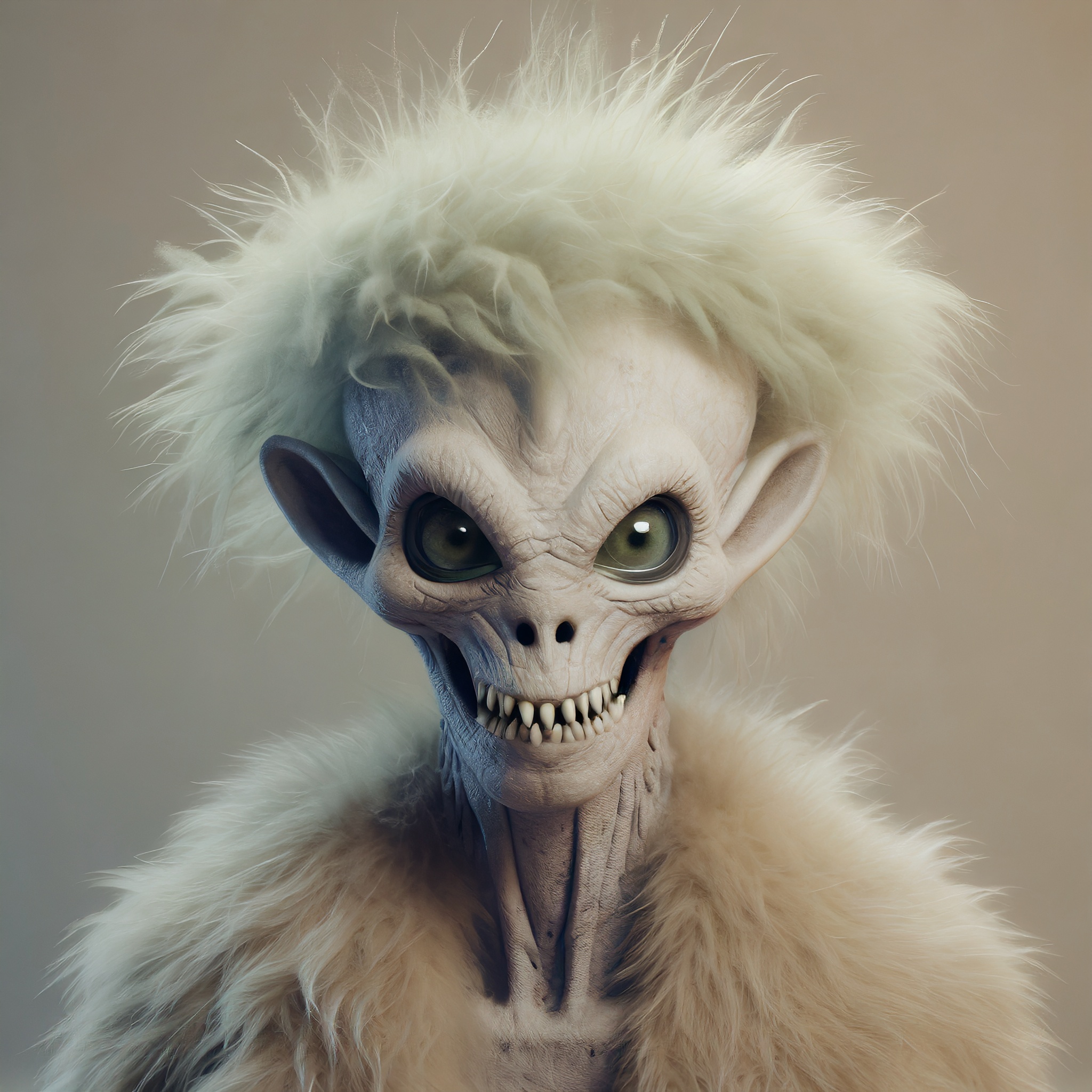 Firefly alien zombie avec tete de yenne et cheveux 63202