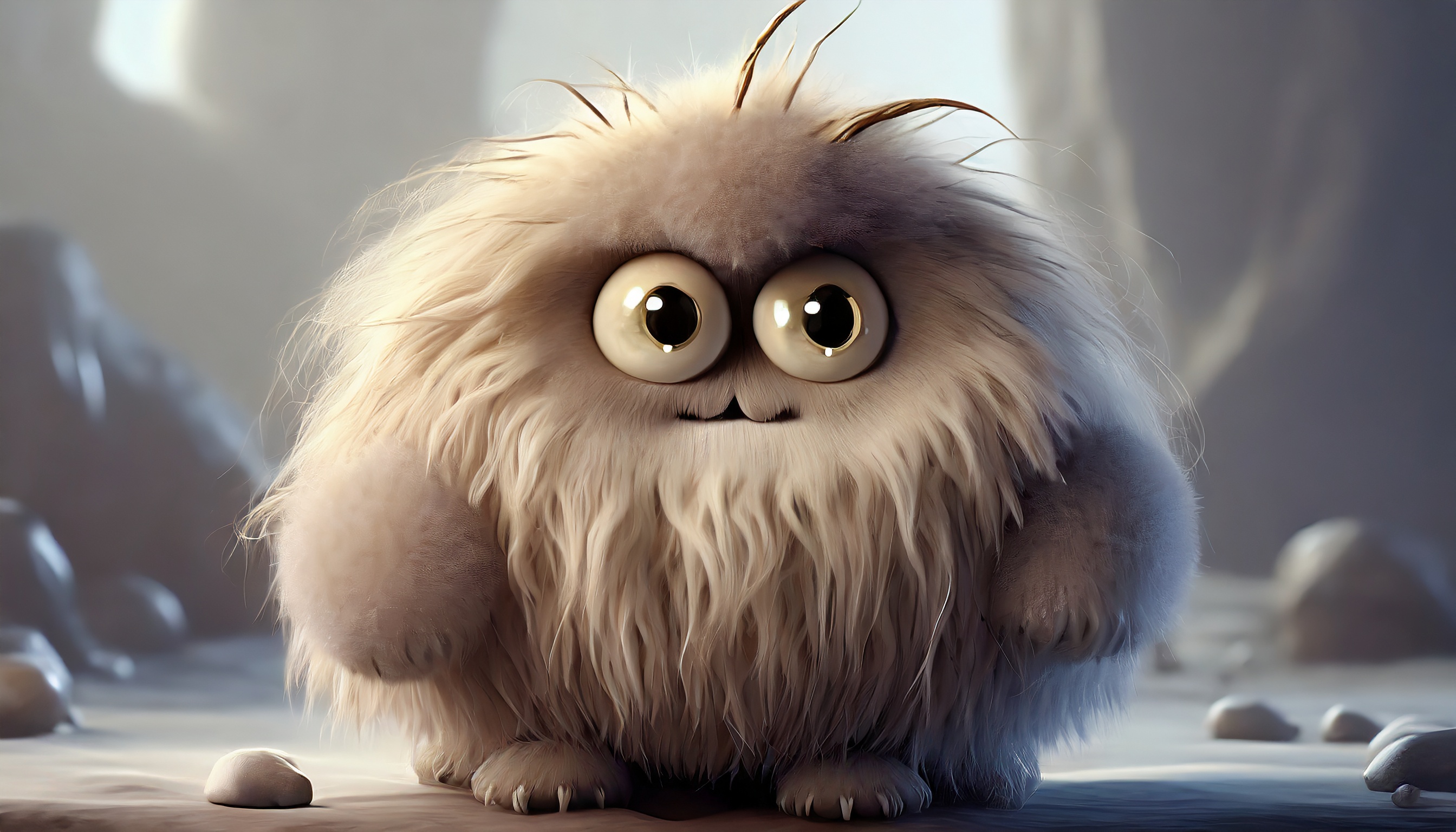 Firefly gros monstre mignon avec de longs poils en laine 68378