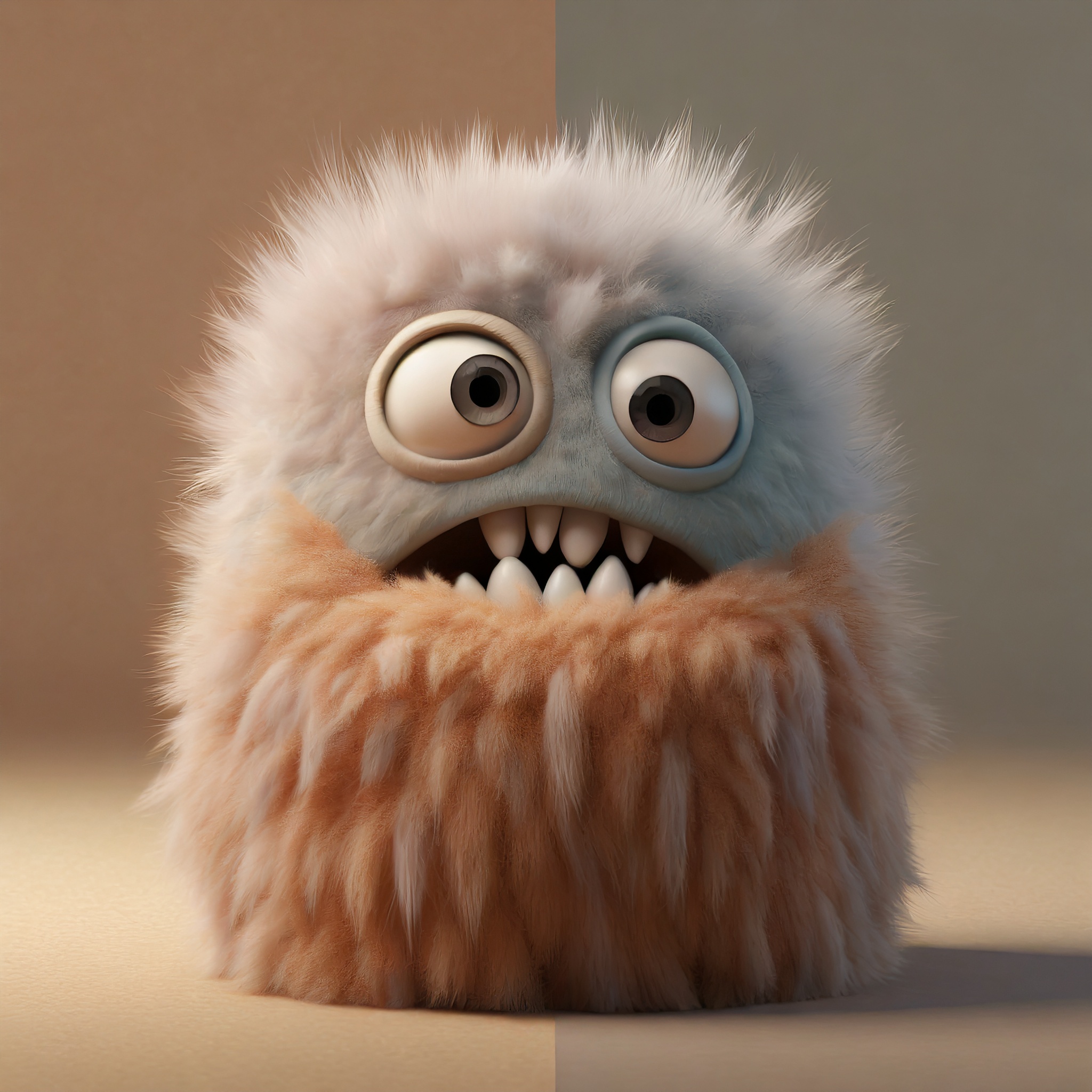 Firefly happy monster, sad monster, split screen 86840