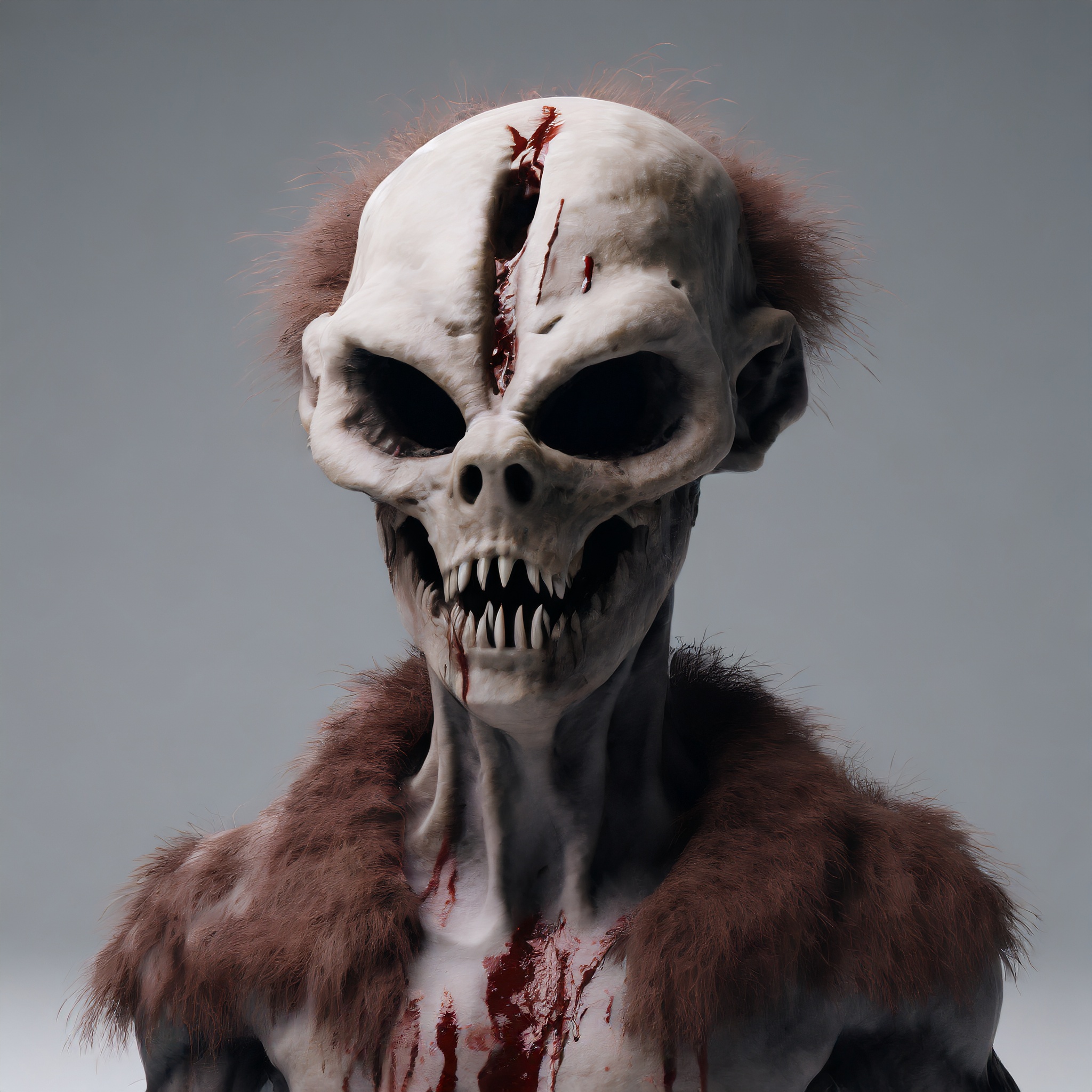 Firefly homme monstre alien avec du sang et un trou dans le crane 71623