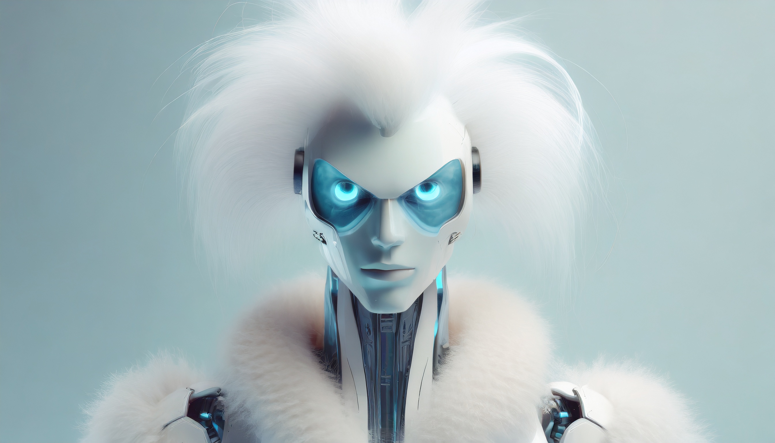 Firefly homme robot avec des cheveux en laine et des yeux de mouche 91566