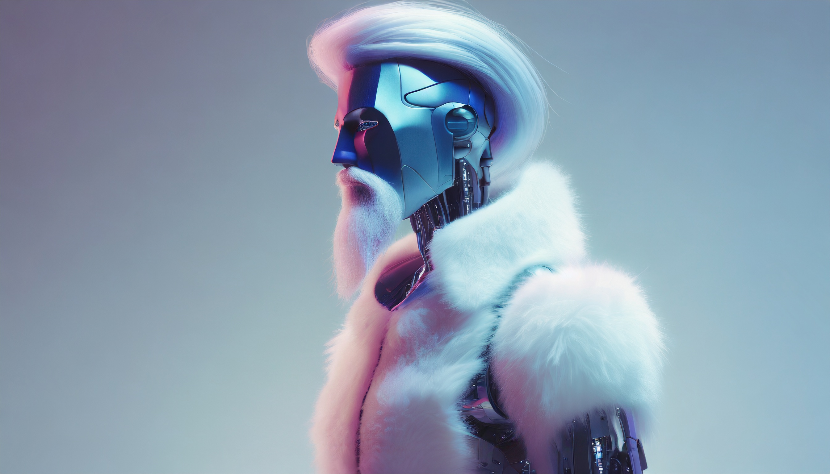 Firefly homme robot avec une barbe et un seul cheveu 13650