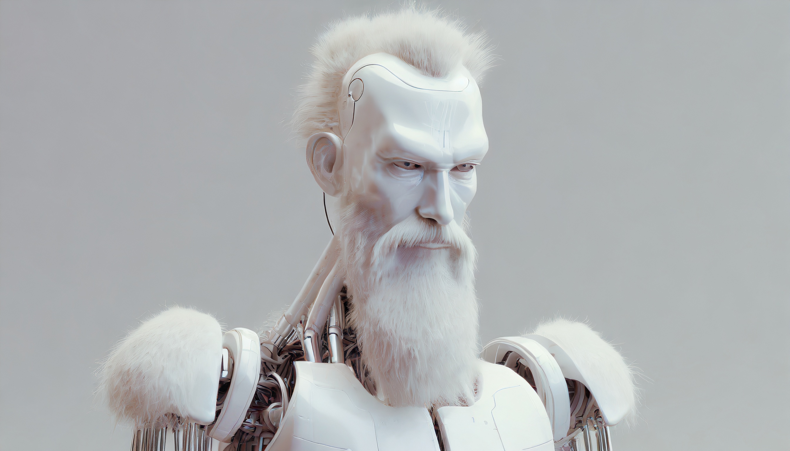 Firefly homme robot avec une barbe et un seul cheveu 30151