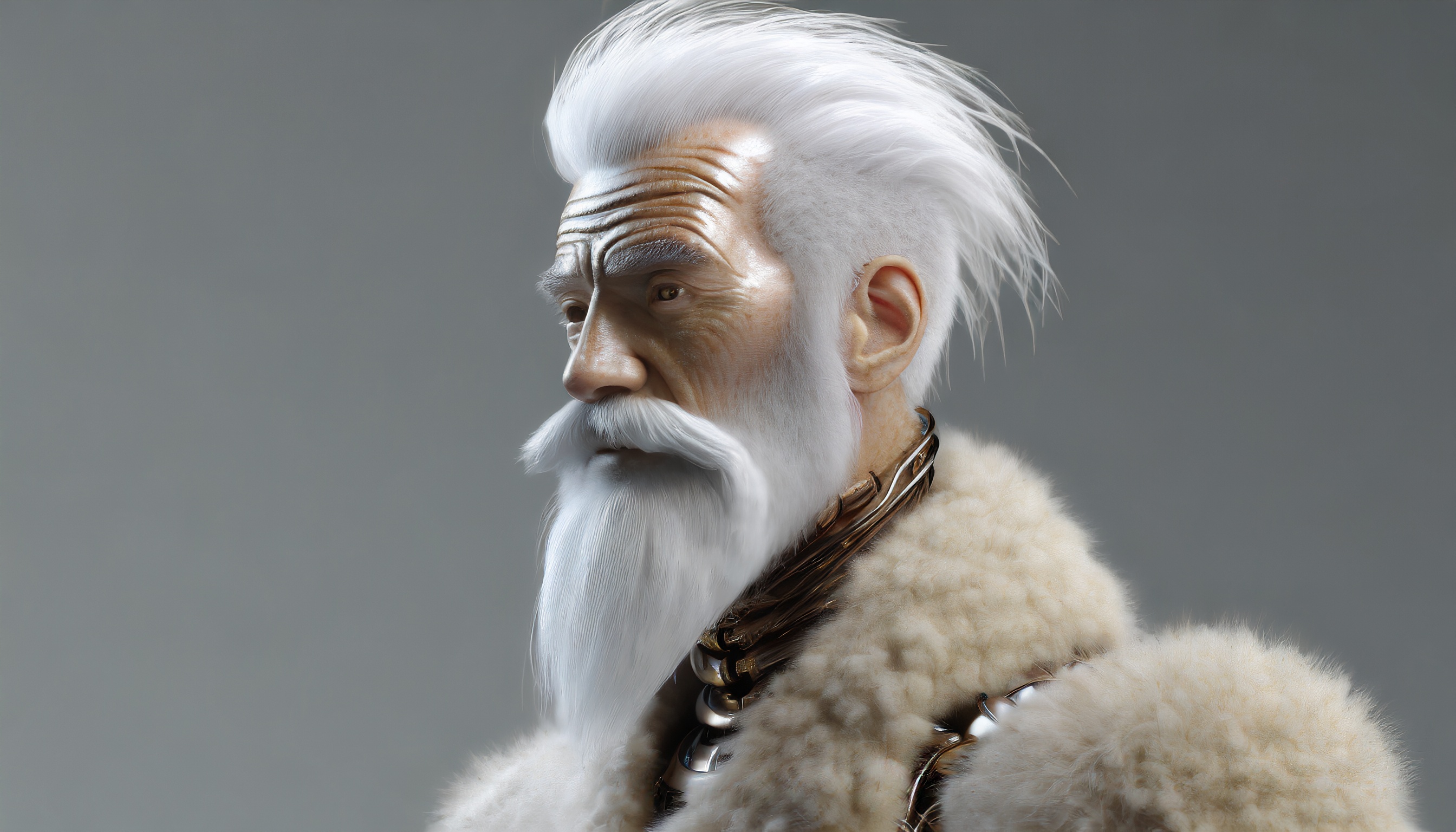 Firefly homme robot avec une barbe et un seul cheveu 69252