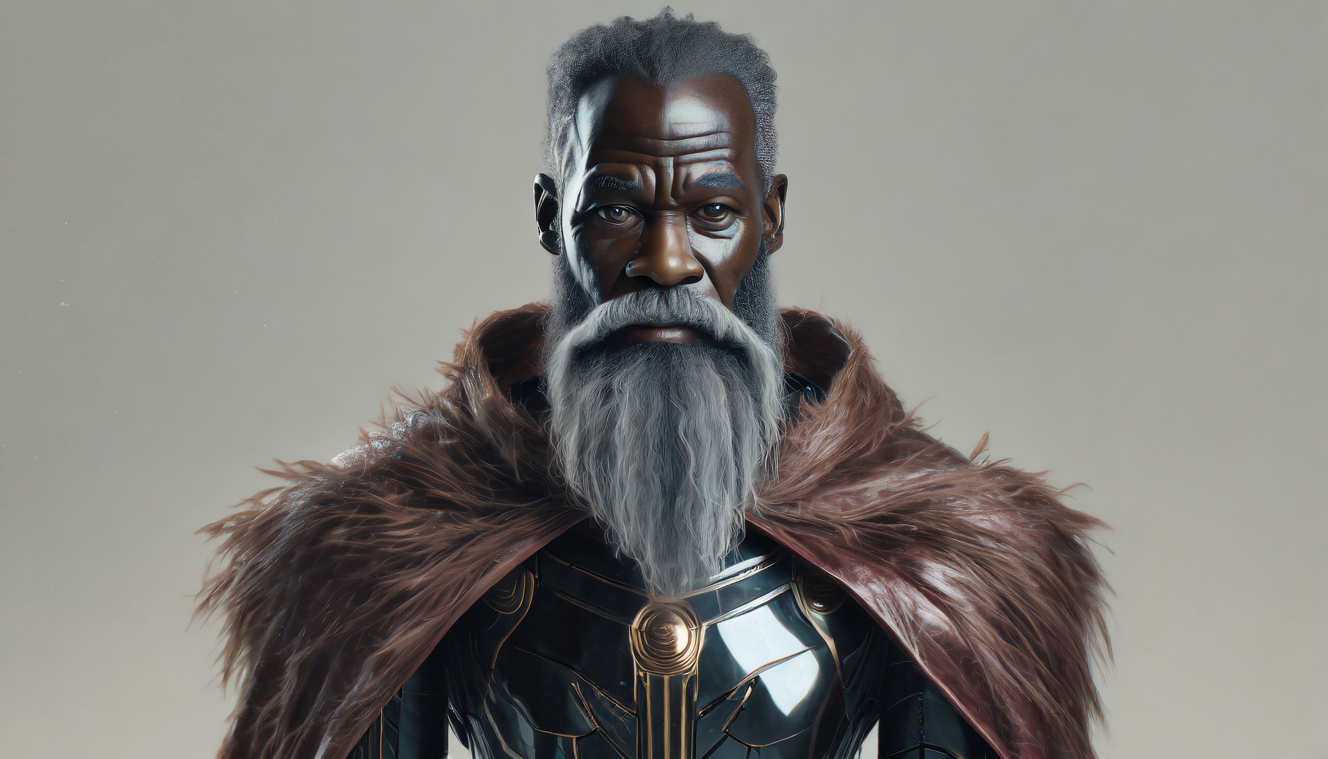 Firefly homme robot avec une longue barbe et une cape 6939