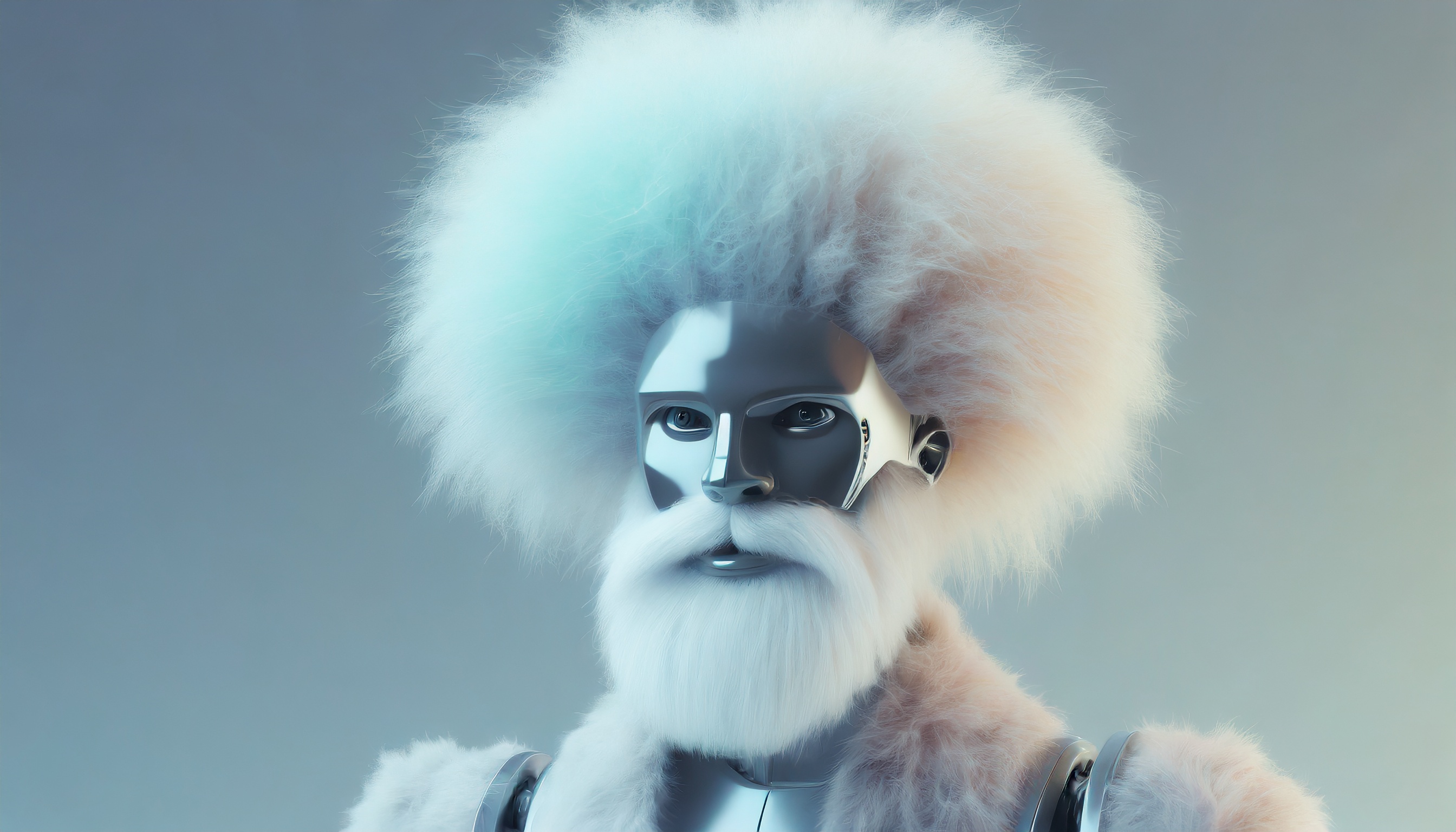 Firefly homme robot avec une longue barbe et une coupe afro 53386