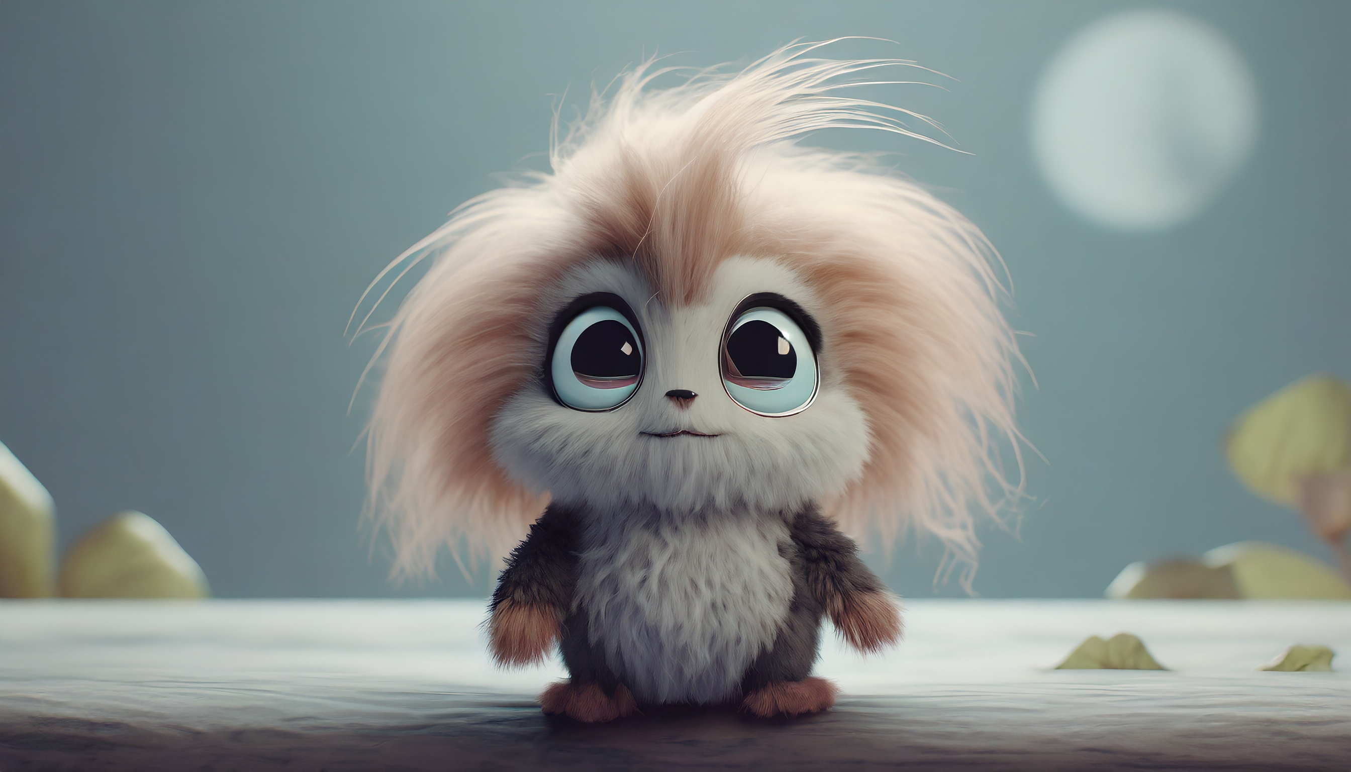 Firefly mini monstre mignon avec de longs poils en laine 13322