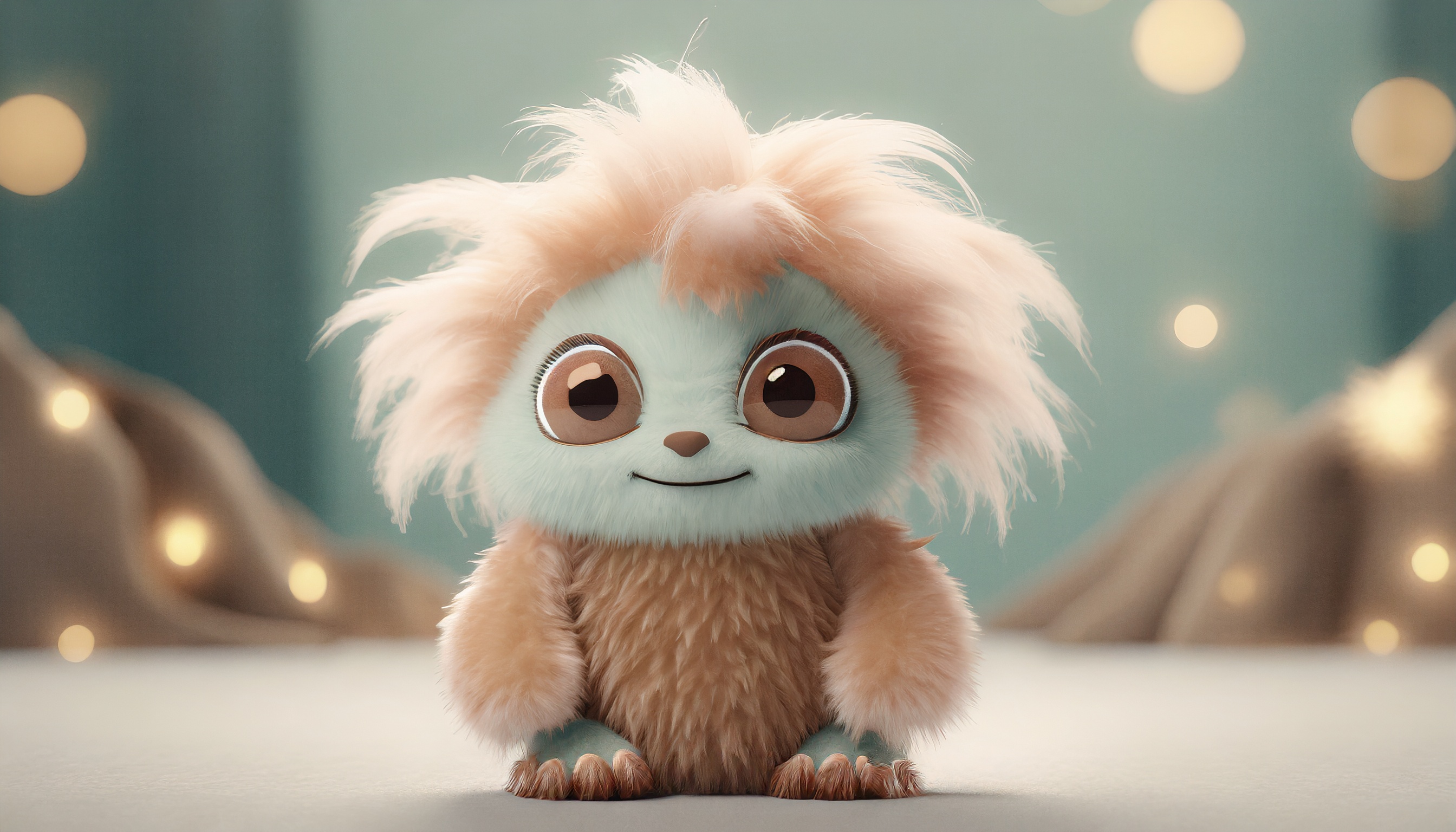 Firefly mini monstre mignon avec des cheveux 1116