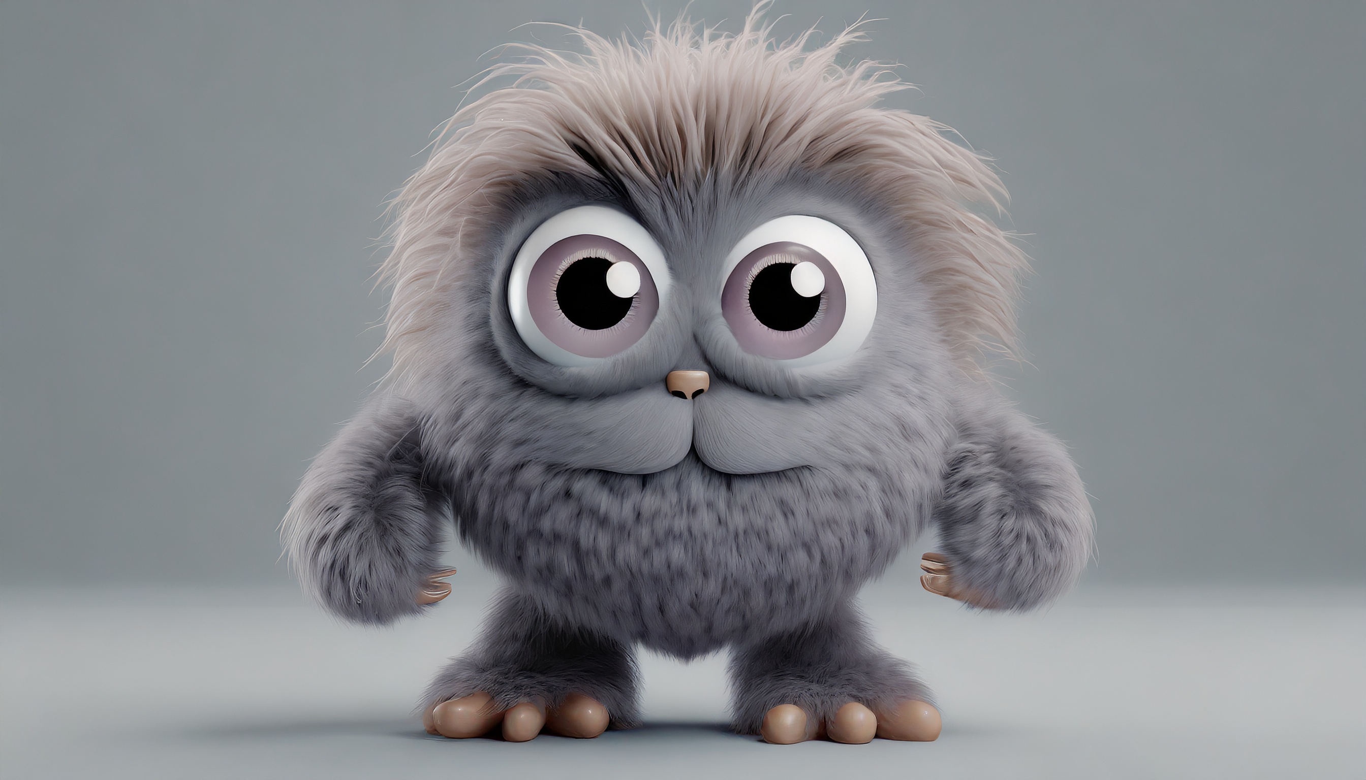 Firefly monstre mignon avec des yeux gris et des cheveux 55095