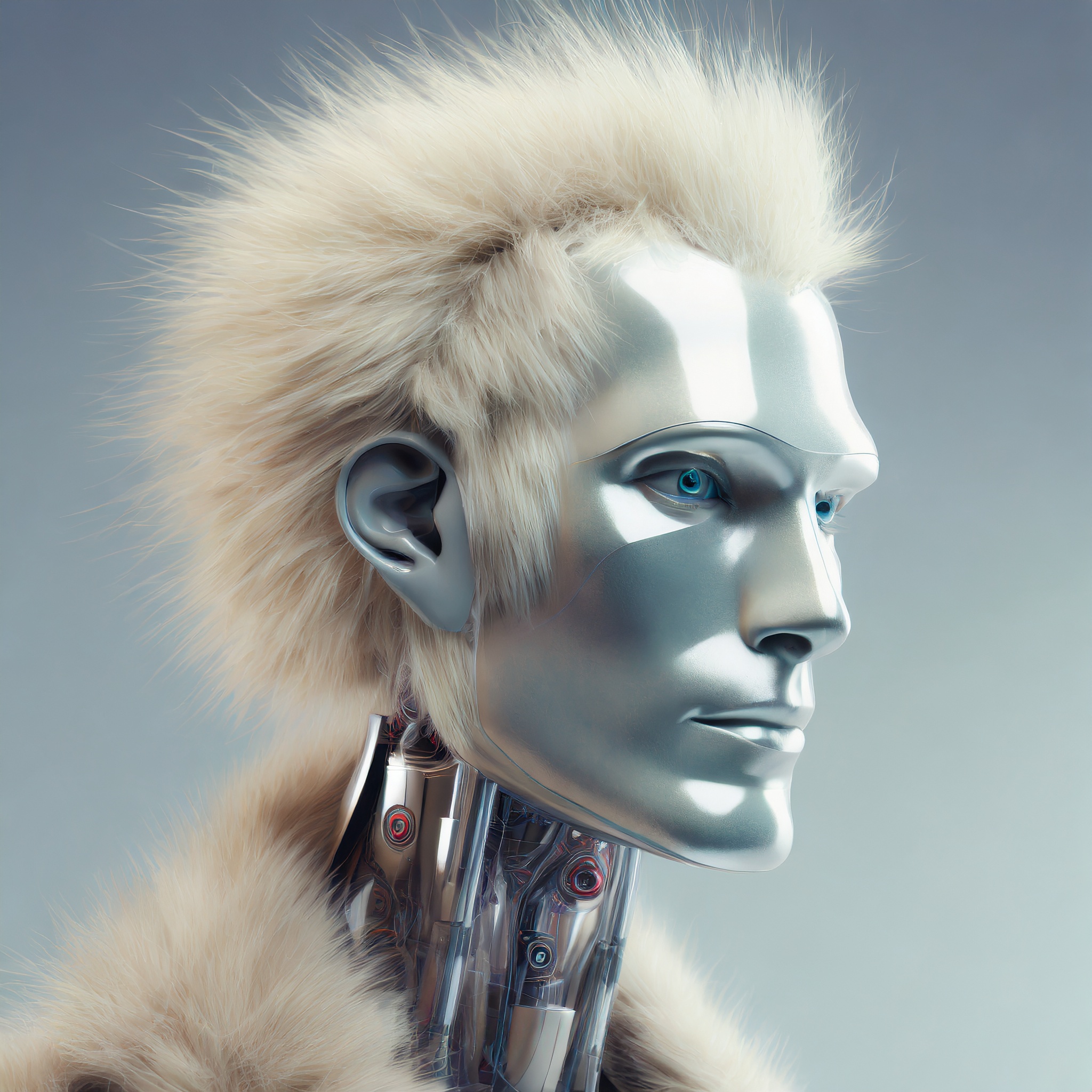 Firefly robot translucide avec une tête humaine 69746