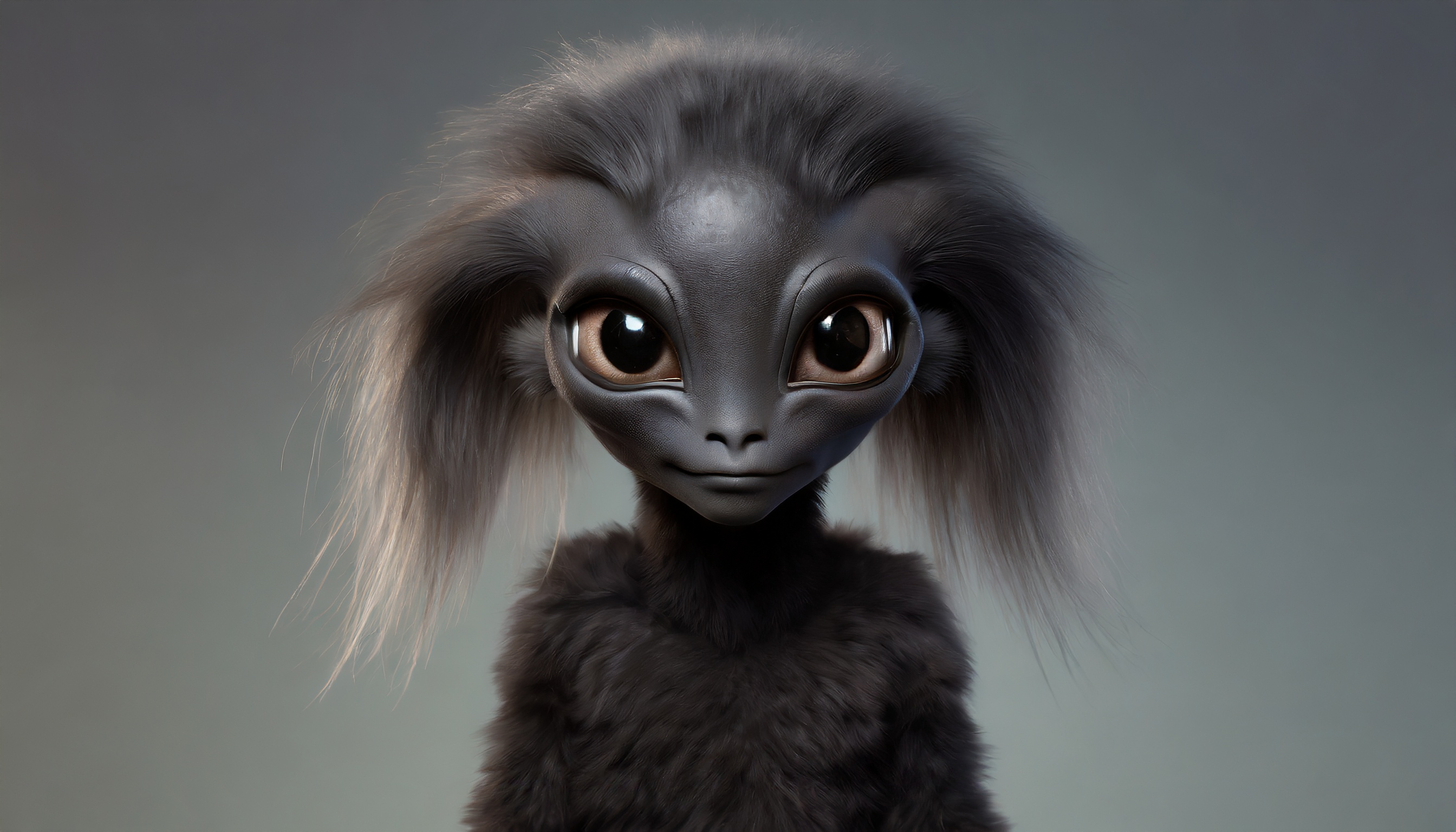 Firefly un alien mignon noir et cheveux long 72423