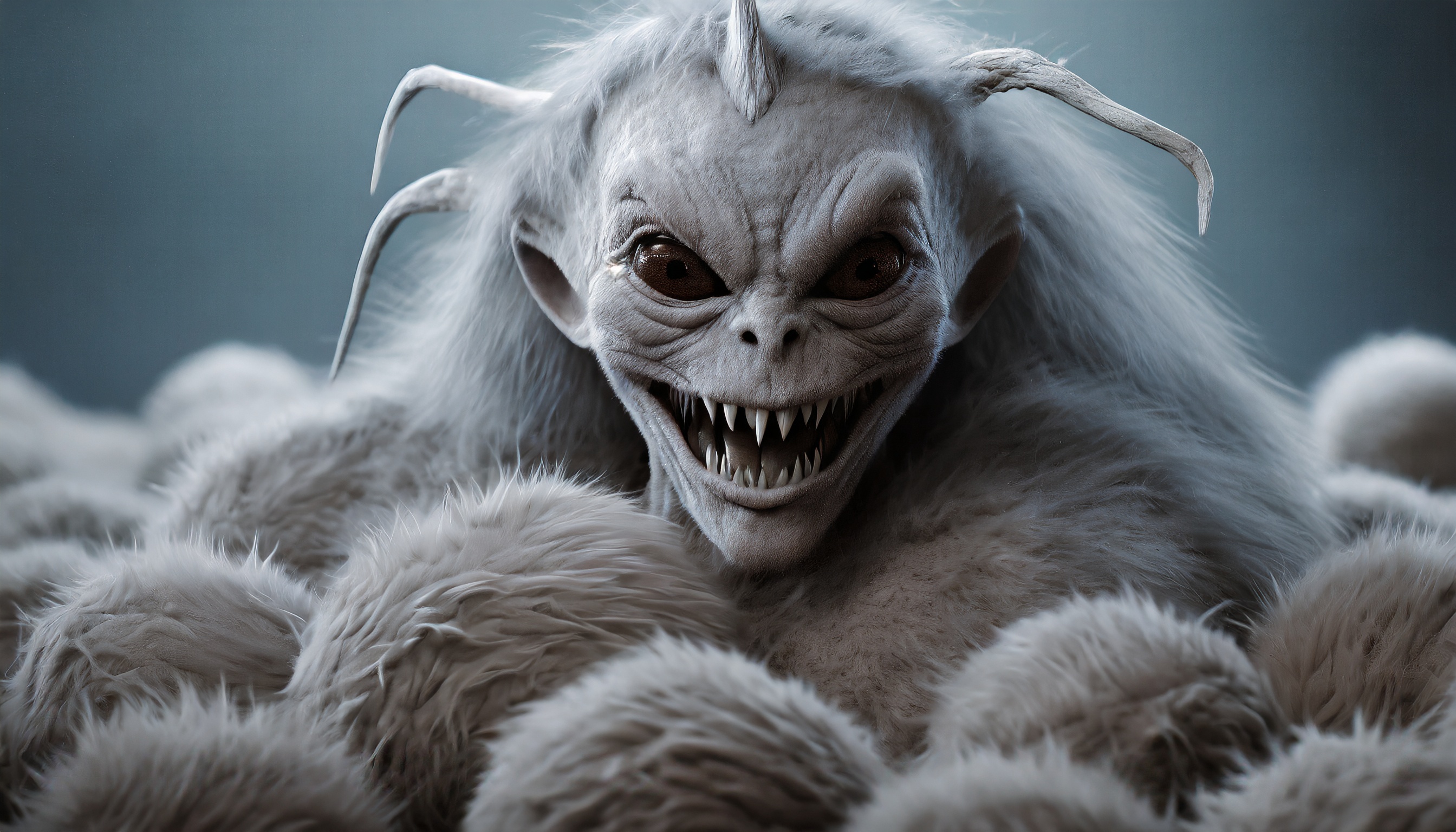 Firefly un extra terrestre avec des cheveux et des dents de vampire dans une piscine à balles 40908