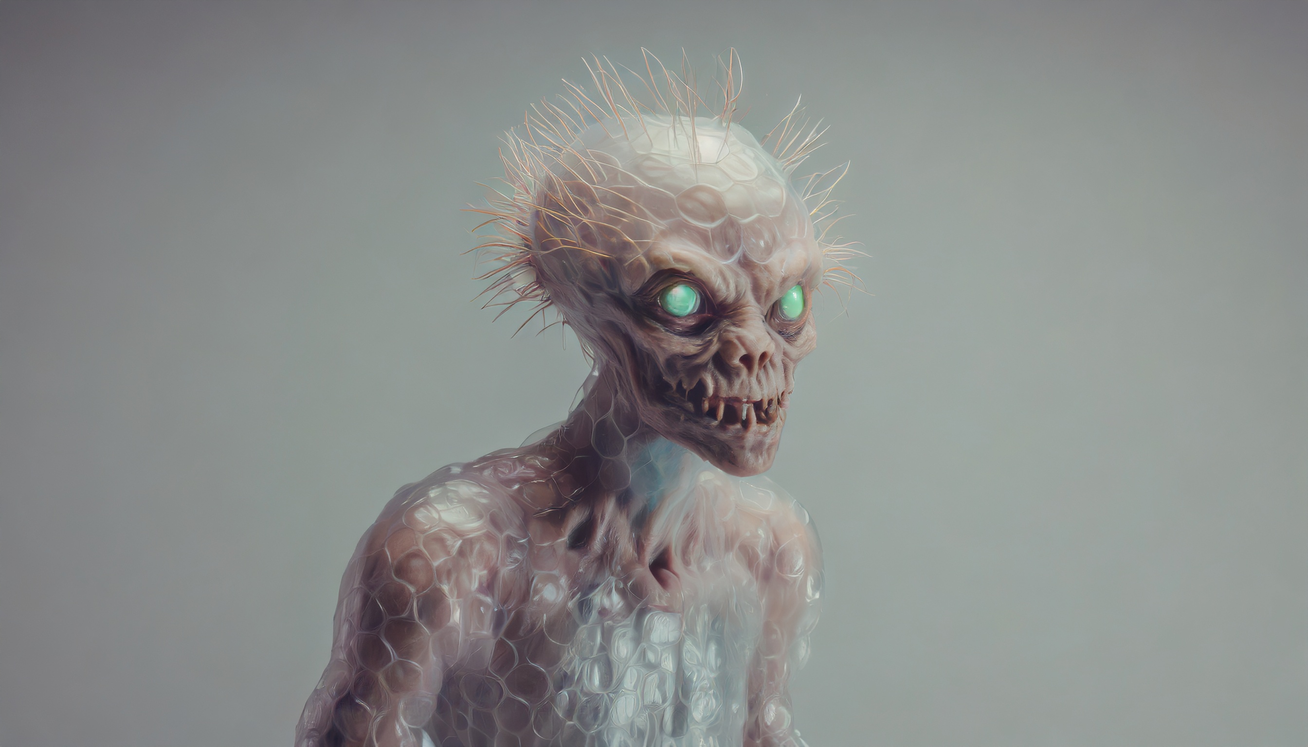 Firefly un monstre alien zombie avec une peau de papier bulle et des cheveux en fil de fer 36159