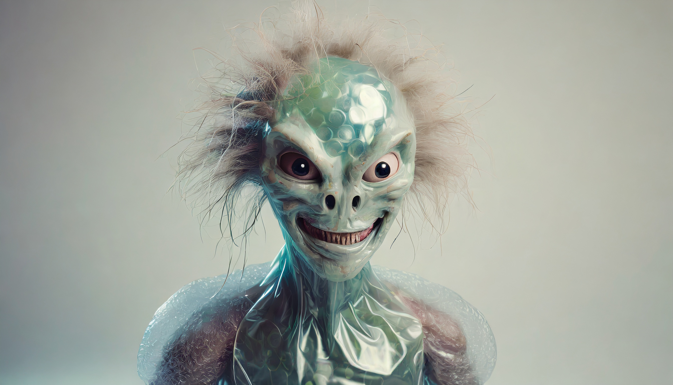 Firefly un monstre alien zombie avec une peau de papier bulle et des cheveux en fil de fer 52167