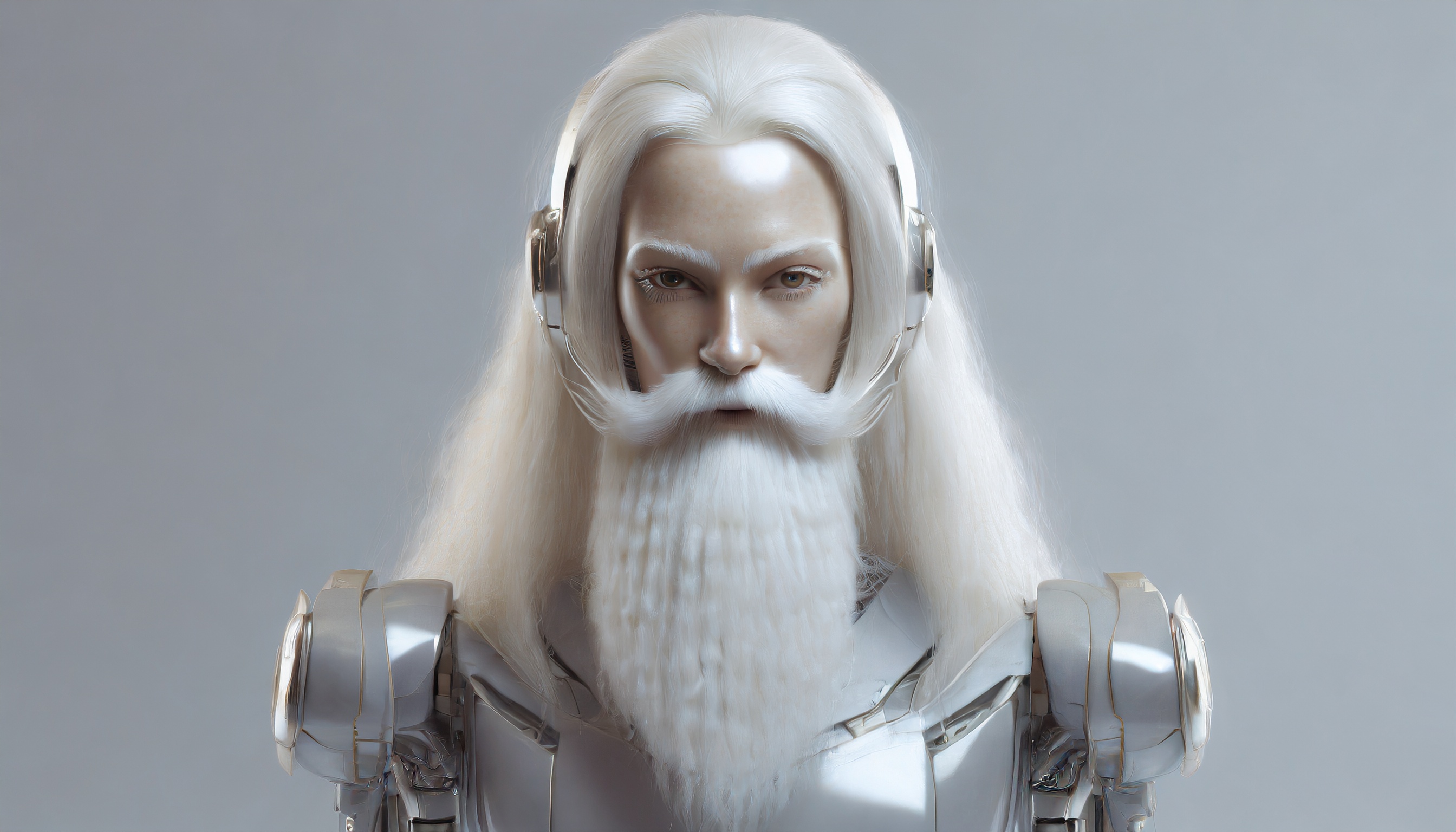 Firefly un robot avec des cheveux très long et une barbe 40580