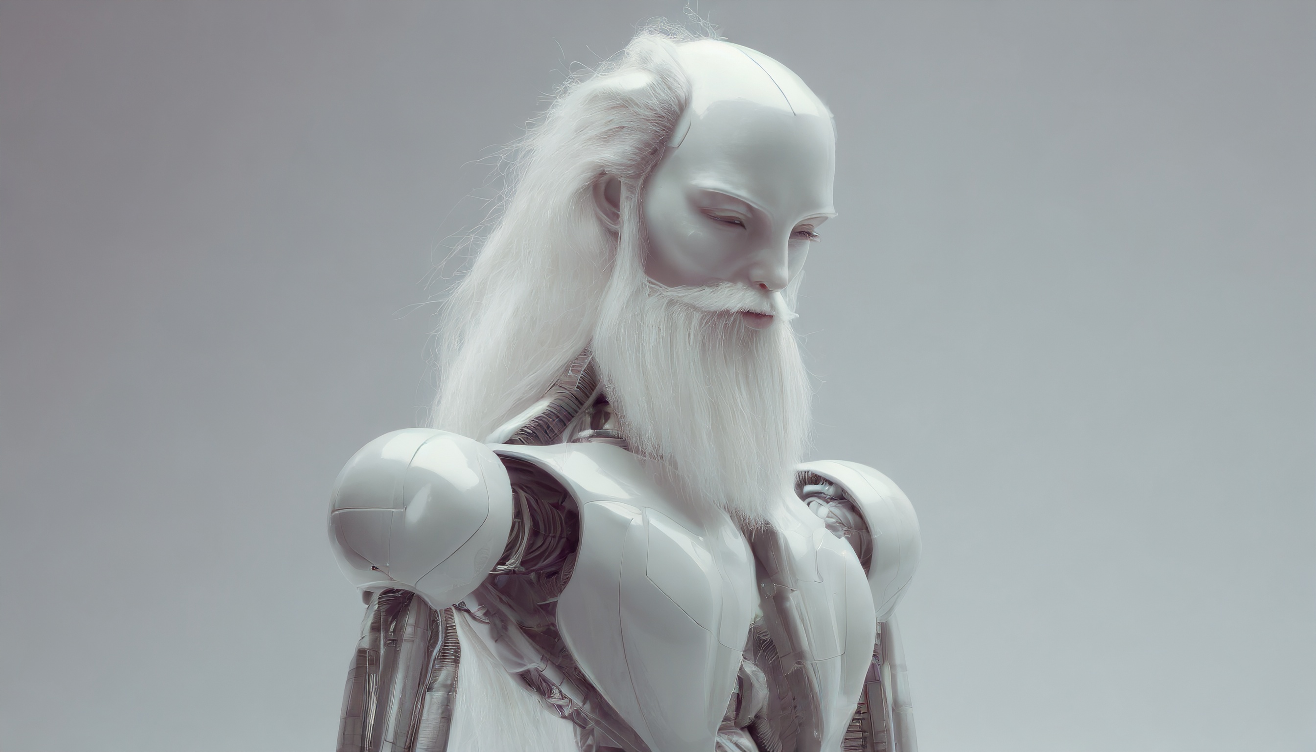 Firefly un robot avec des cheveux très long et une barbe 44703