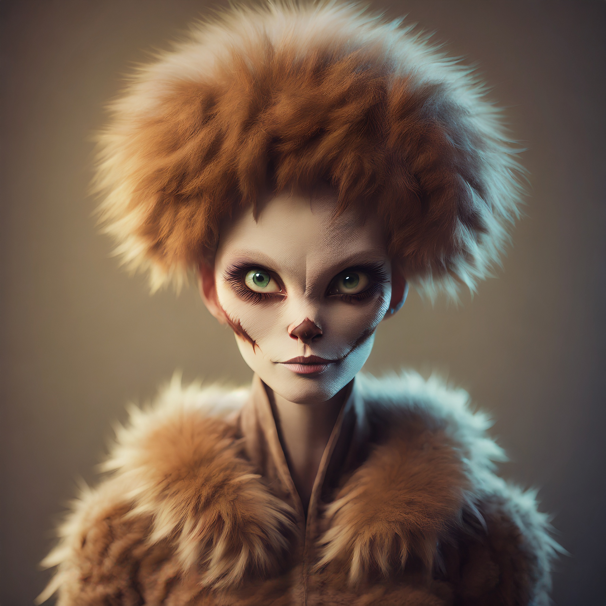 Firefly zombie monstre alien avec de la barbe et des cheveux afro 82122