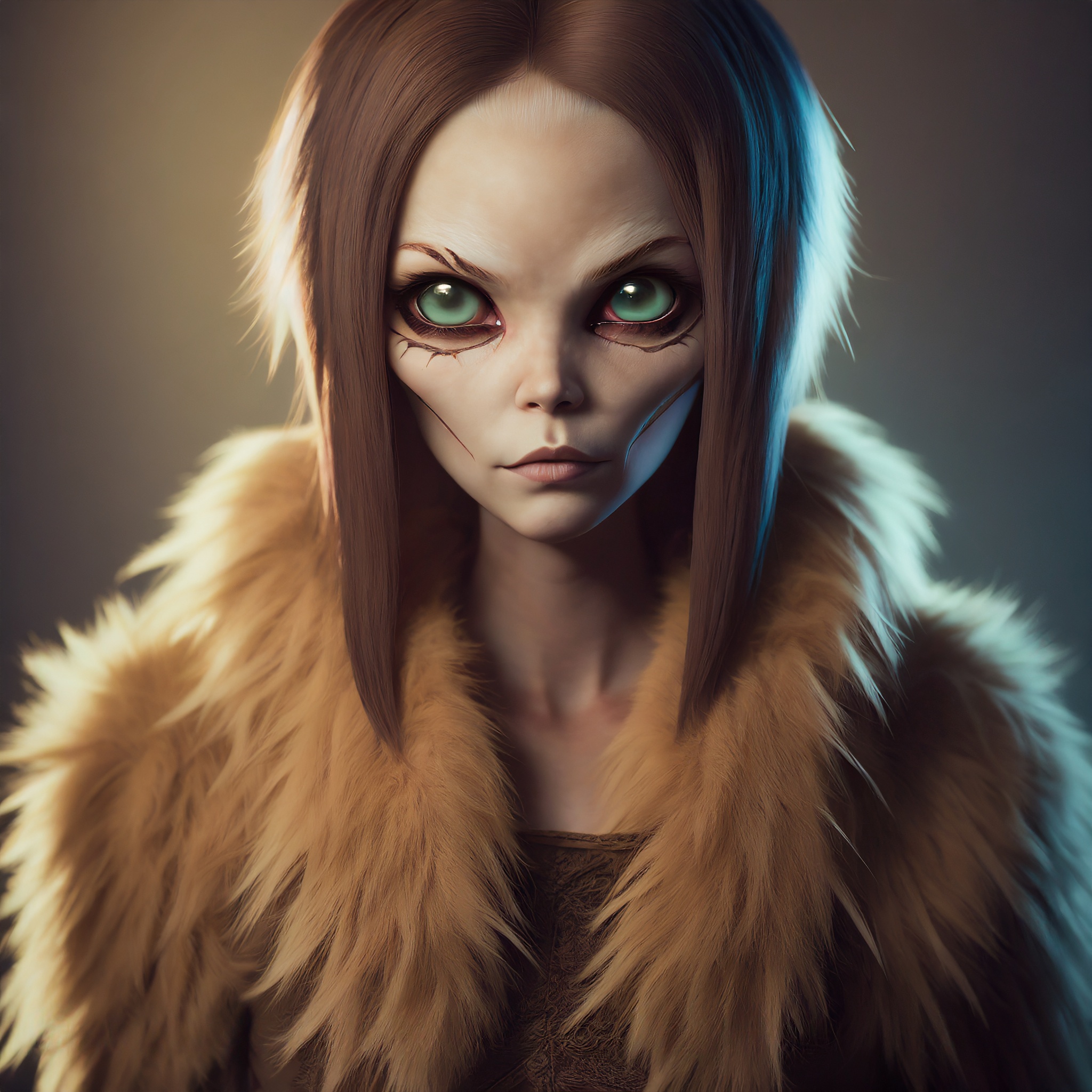 Firefly zombie monstre alien avec de la barbe et des cheveux long 82122