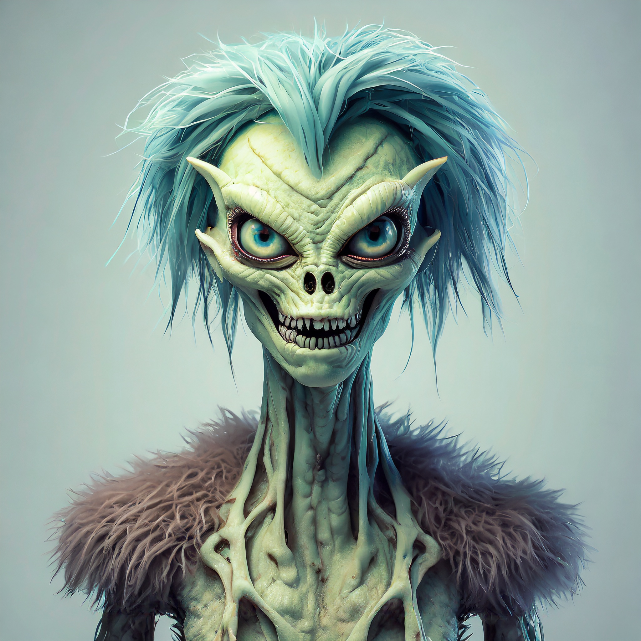 Firefly zombie monstre alien mannequin avec des cheveux 89627