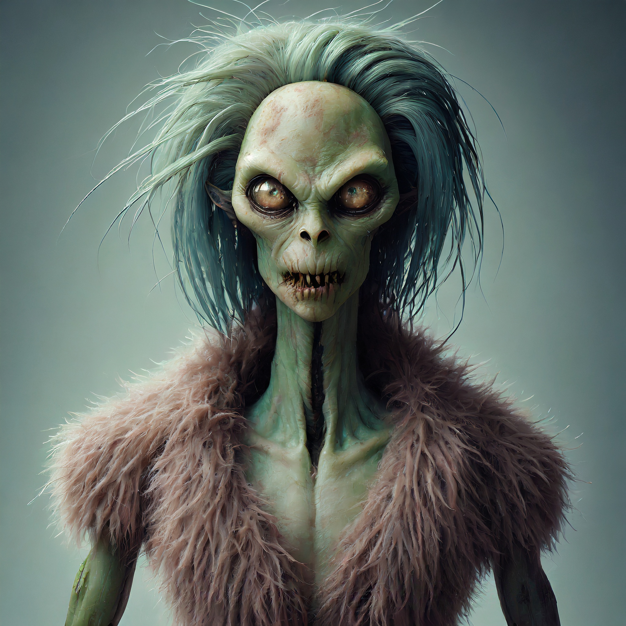 Firefly zombie monstre alien mannequin avec des cheveux 94759