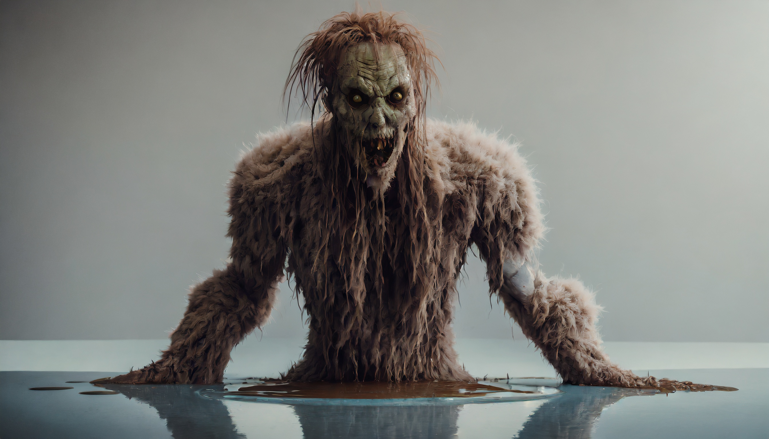 Firefly zombie monstre mutant écorché avec une marre de petrole 4963