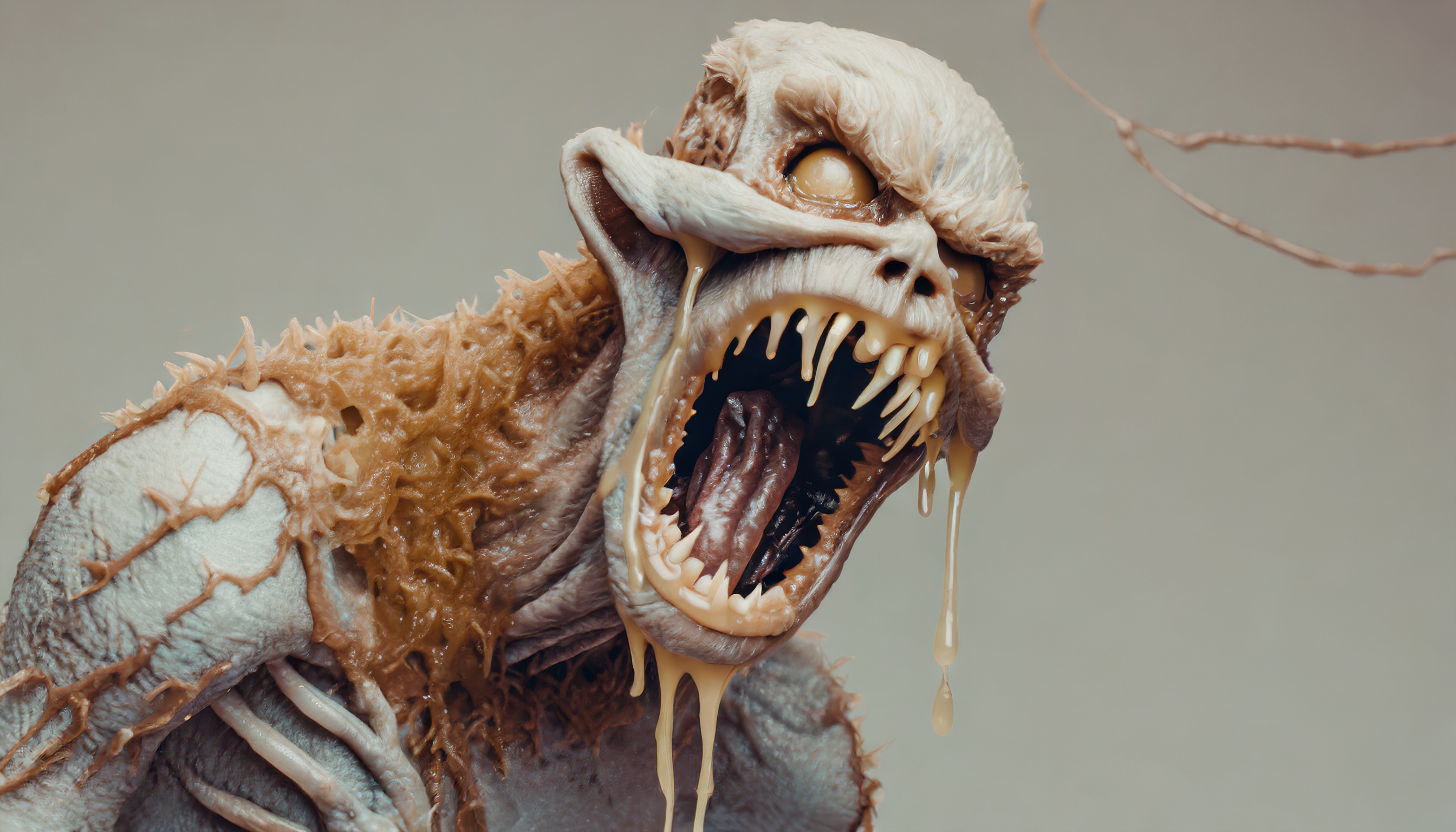 Firefly zombie mutant avec une peau de miel dégoulinant et de la colle de vers de terre et du venin -13