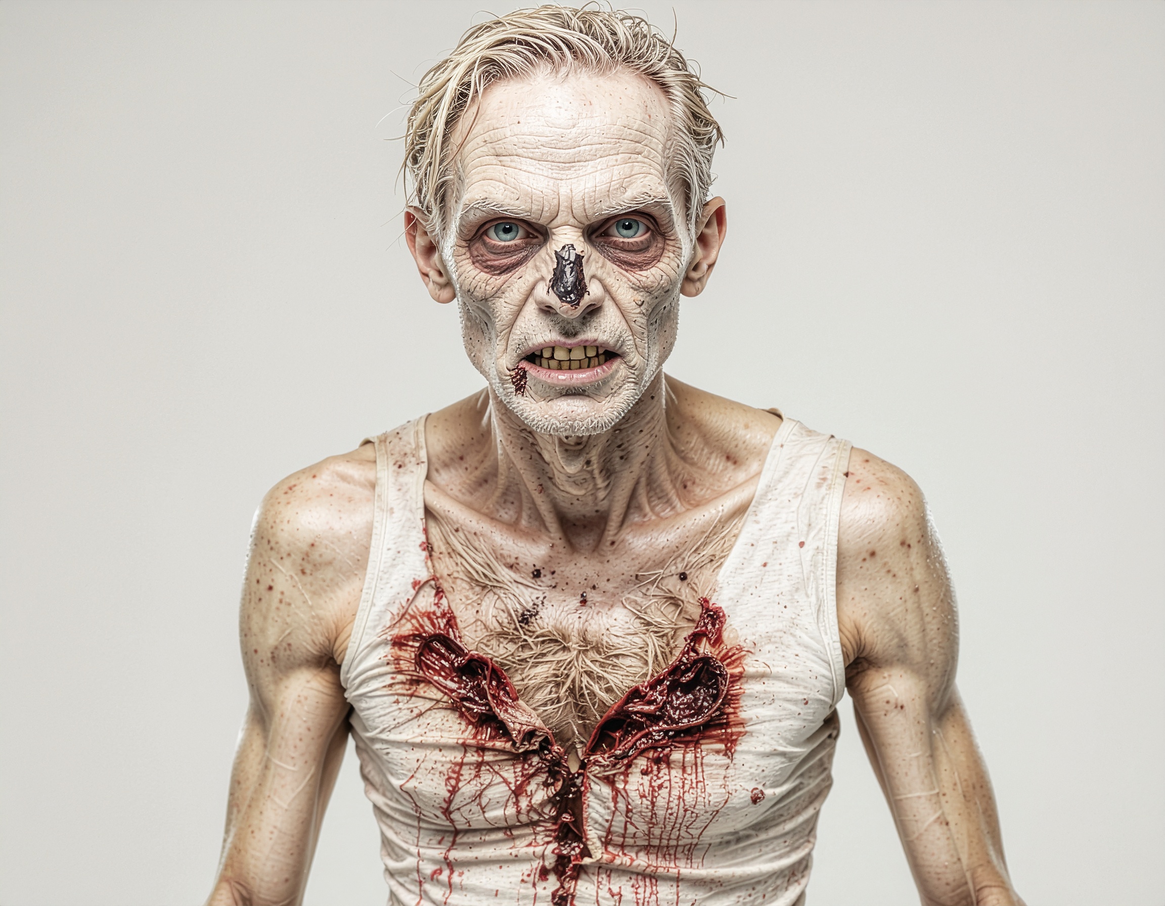 Firefly_un monstre alien zombie avec un débardeur en peau humaine, du sang, de la terre et de 920669